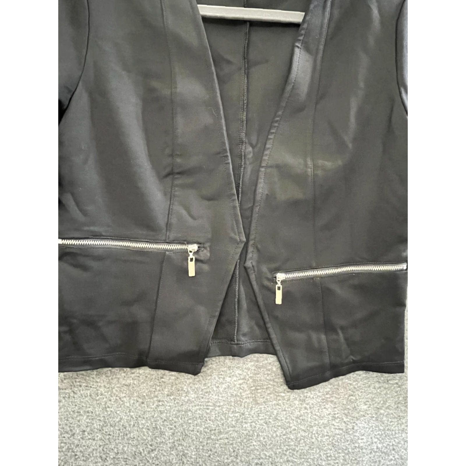 Guess GUESS Blazer Women's Black Open Front Cropped Length S Blazer Shirt Size S / US 4 / IT 40 - 7 Thumbnail