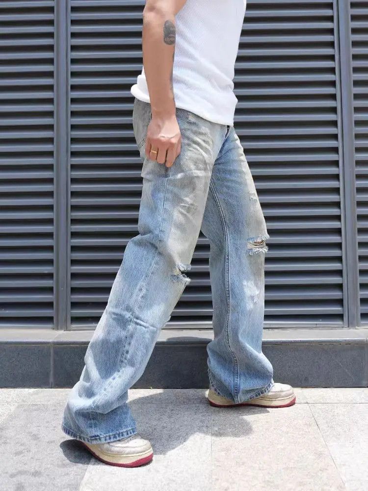 Designer × Japanese Brand Vintage hip-hop Harajuku ripped jeans Size US 32 / EU 48 - 3 Thumbnail