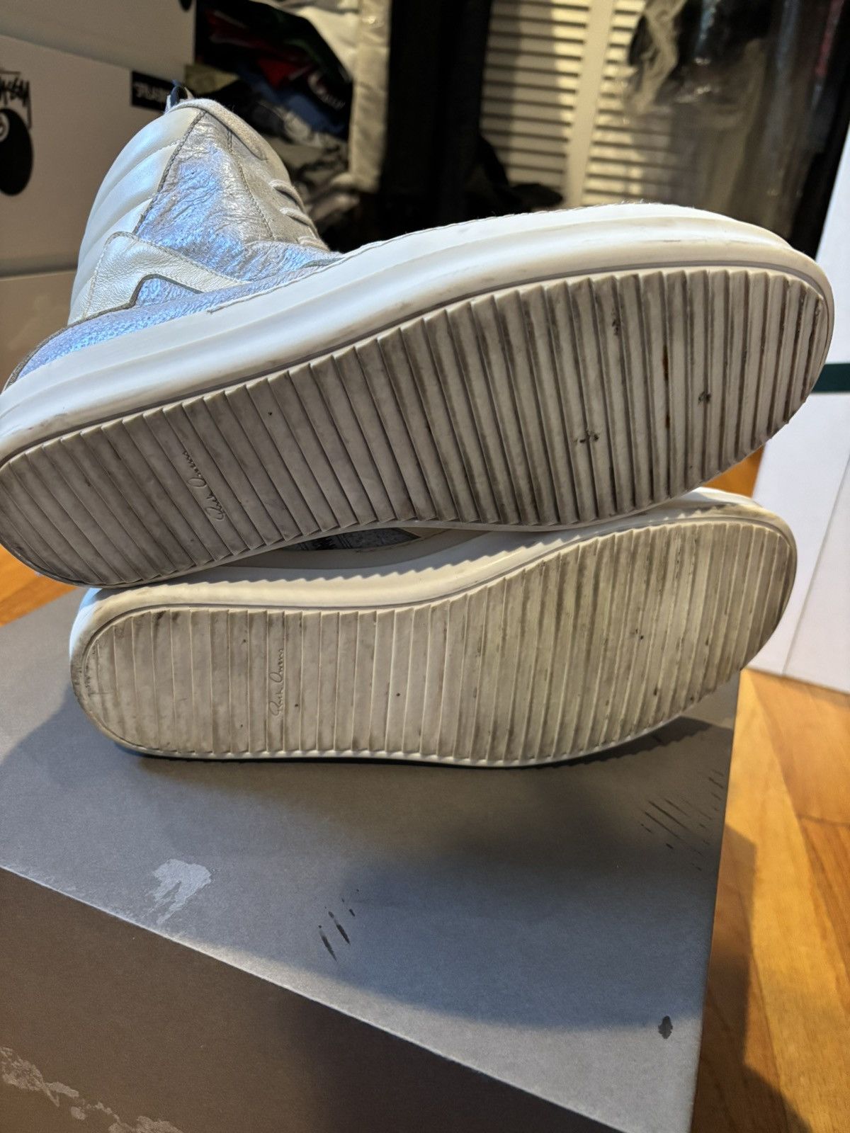 Rick Owens Rick Owens 2017 geobasket scrape in pelle size 43 Size US 10 / EU 43 - 6 Thumbnail