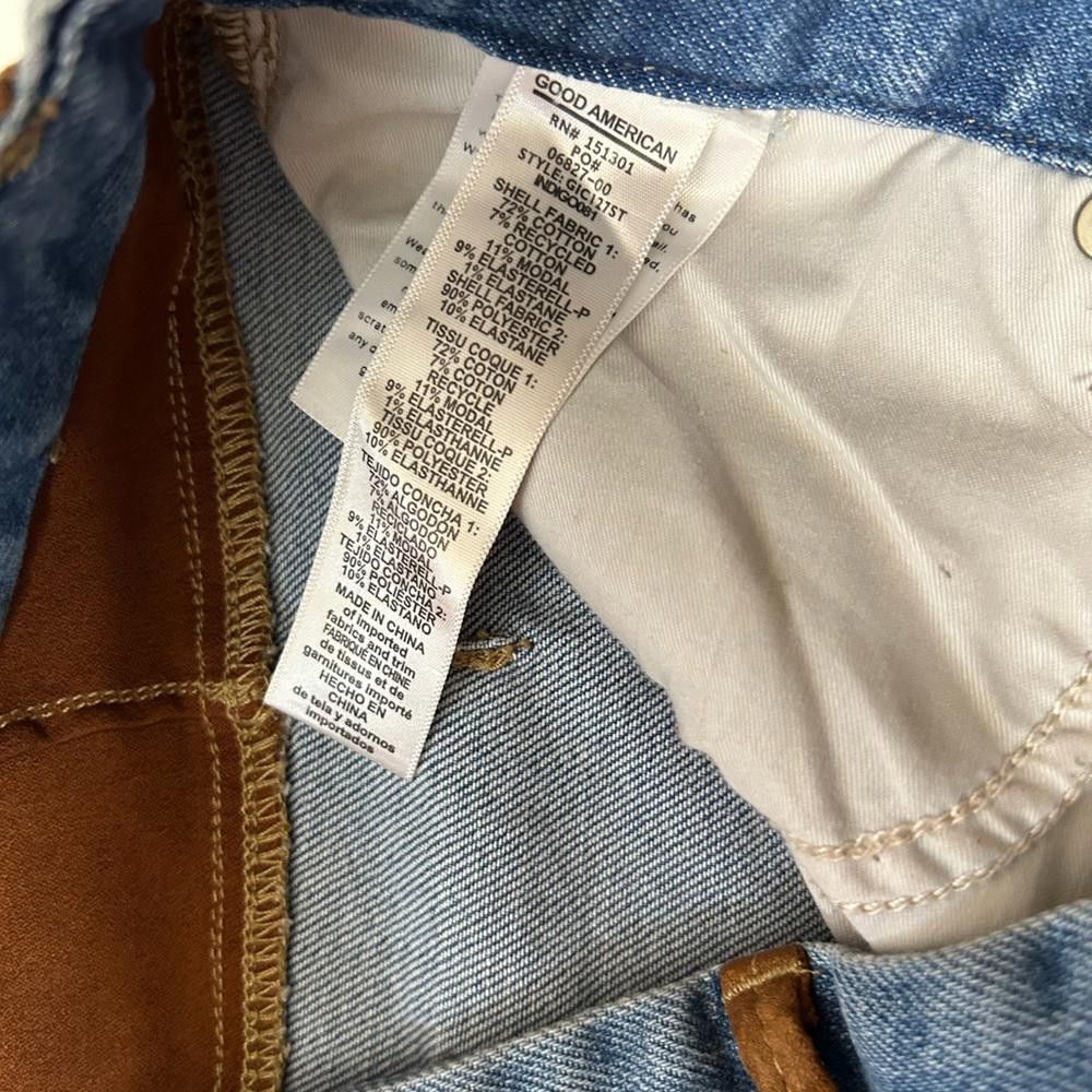 Designer Good American l Icon Suede Mixing Jeans 28/8 Size 28" / US 6 / IT 42 - 8 Thumbnail
