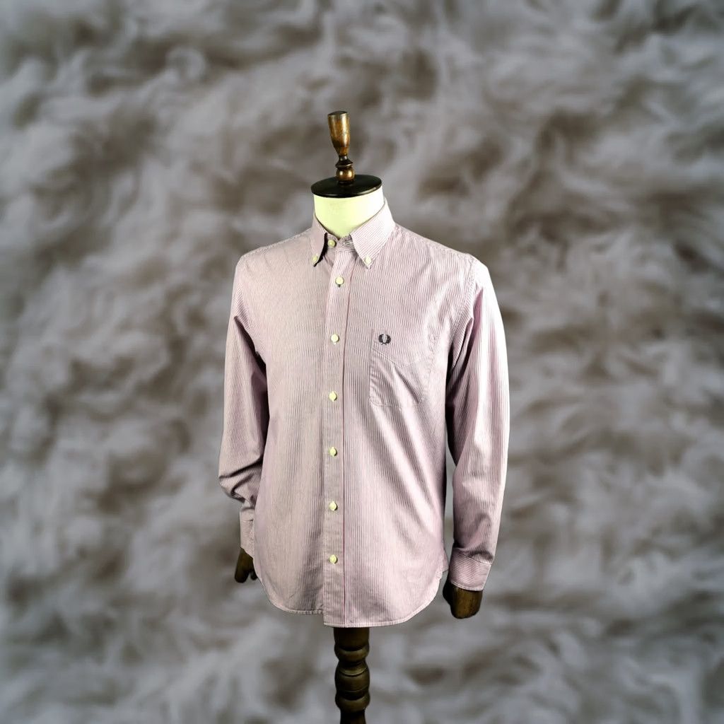 Fred Perry Fred Perry Mens Shirt Striped Cotton Multicolor Button-Up Size M Casual Wardrobe Classic Pattern Long Sleeve Mens Size US M / EU 48-50 / 2 - 1 Thumbnail