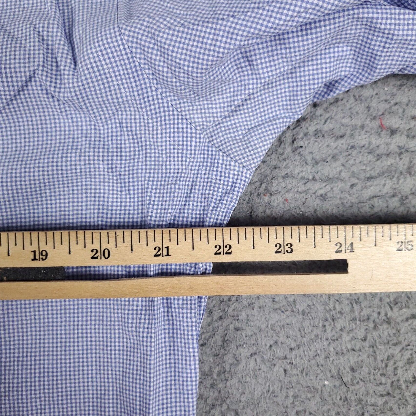 Ralph Lauren Ralph Lauren Shirt 15.5 Blue Check Dress Shirt Button Up Long Sleeve Cotton Regular Mens Size 40R - 7 Thumbnail