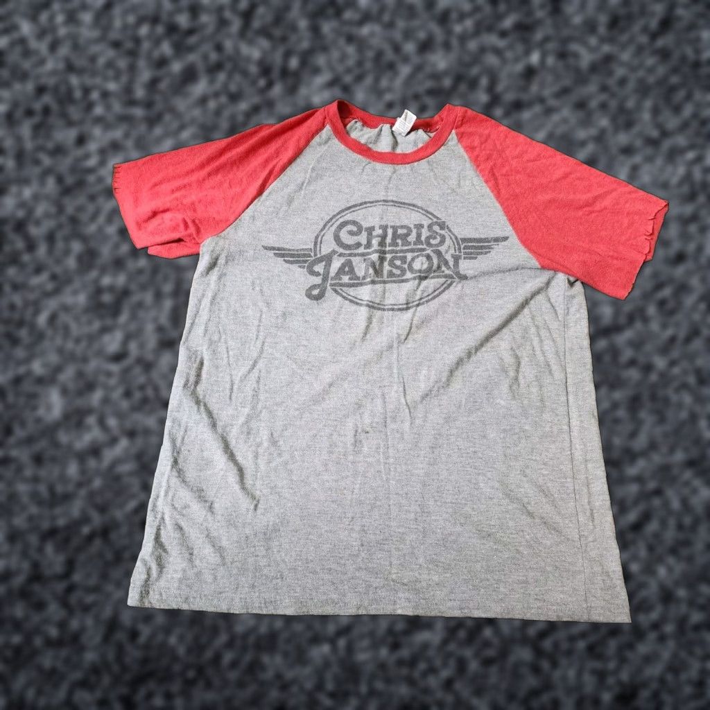 Vintage Chris Janson Tour Shirt Gray Short Sleeve Mens M Distressed Country Music Tee Size US M / EU 48-50 / 2 - 1 Thumbnail