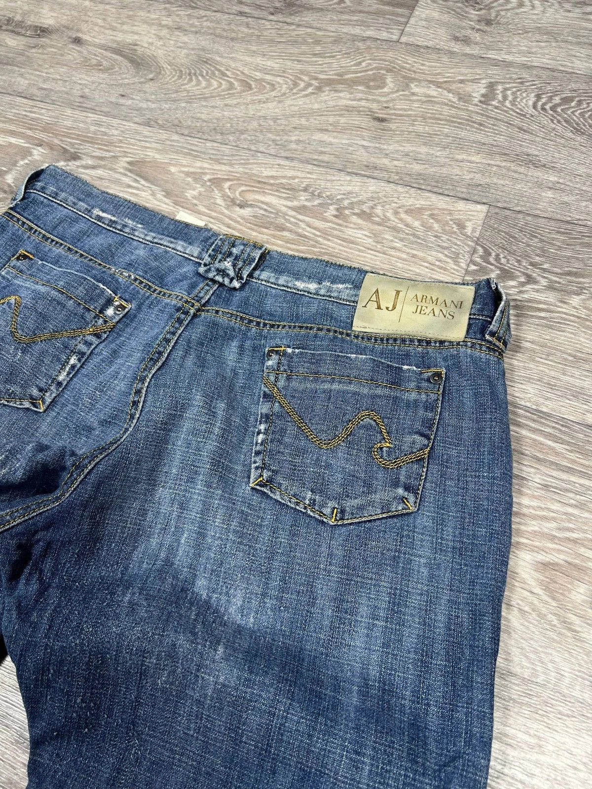 Armani Womens Armani Jeans Vintage Denim Pants Y2K logo distressed Size 30" / US 8 / IT 44 - 8 Thumbnail