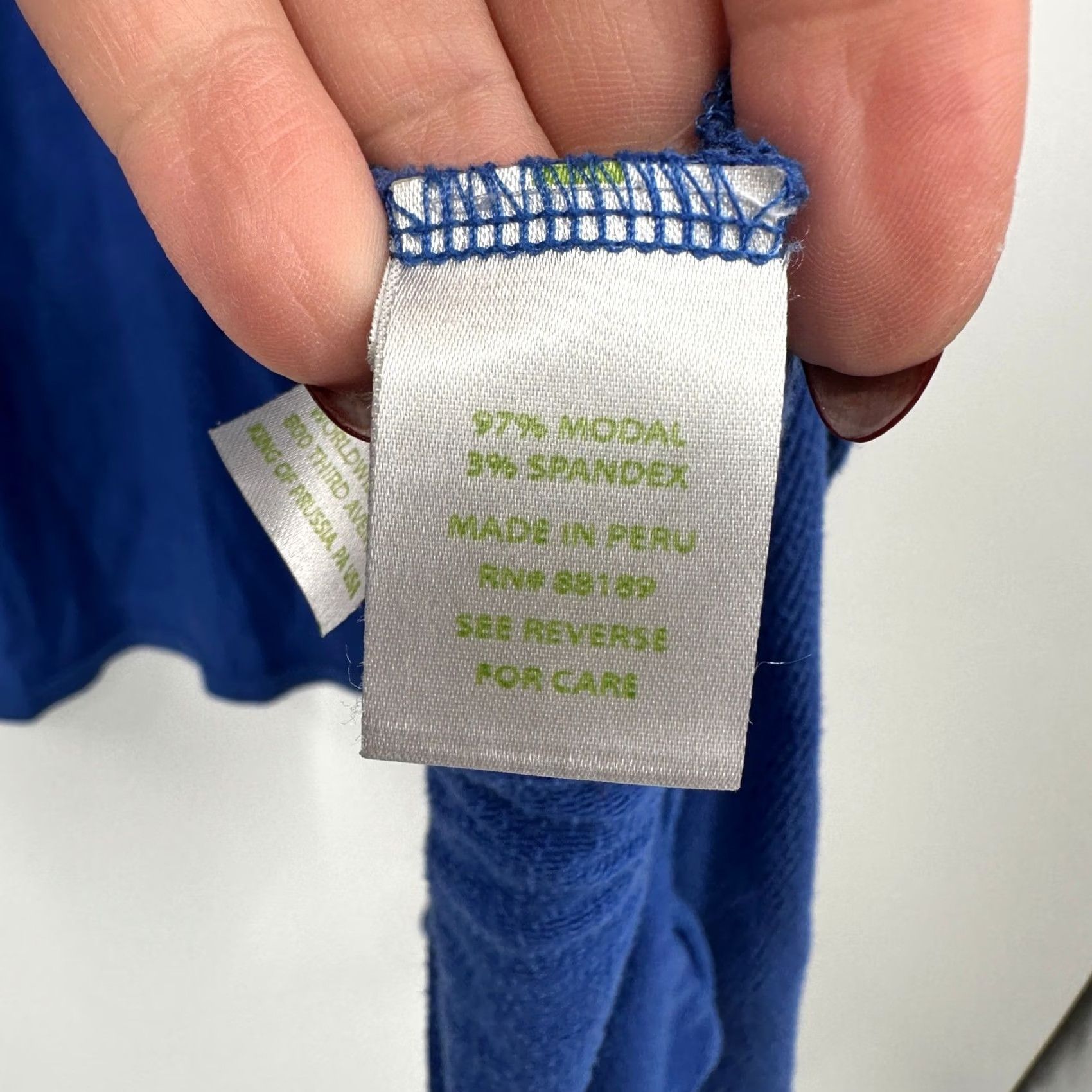Lilly Pulitzer Lilly Pulitzer Cardigan Sweater Blue Drape Front Womens Size L Modal Spandex Knit Logo Raglan Sleeve Long Sleeve Cowl Neck Open Breathable Relaxed Fit Size L / US 10 / IT 46 - 6 Thumbnail