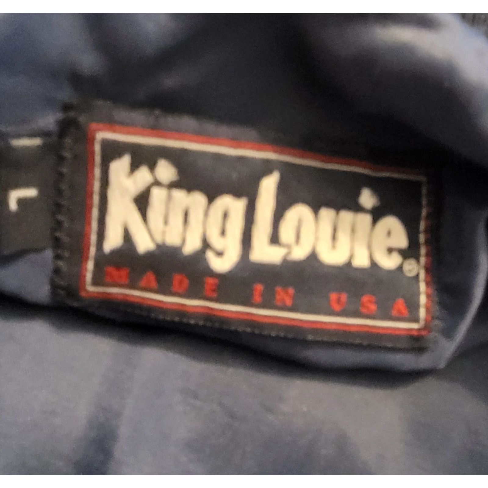 Vintage VINTAGE King Louie Baseball Style Jacket Mens L Navy Cotton Blend Windbreaker Baseball Size US L / EU 52-54 / 3 - 5 Thumbnail