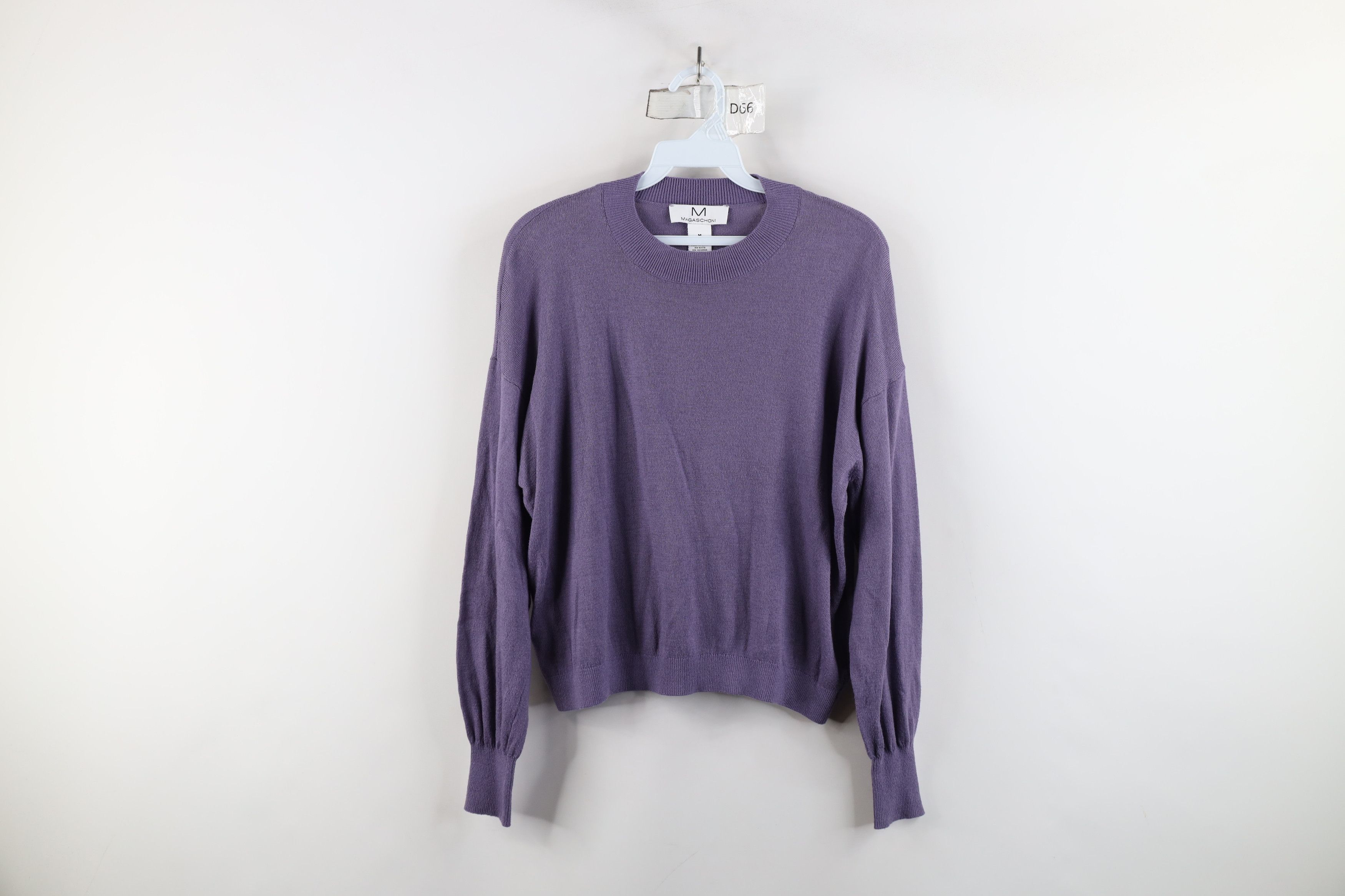 Magaschoni × Vintage Magaschoni Blank Lightweight Cropped Knit Sweater Purple Size M / US 6-8 / IT 42-44 - 1 Thumbnail