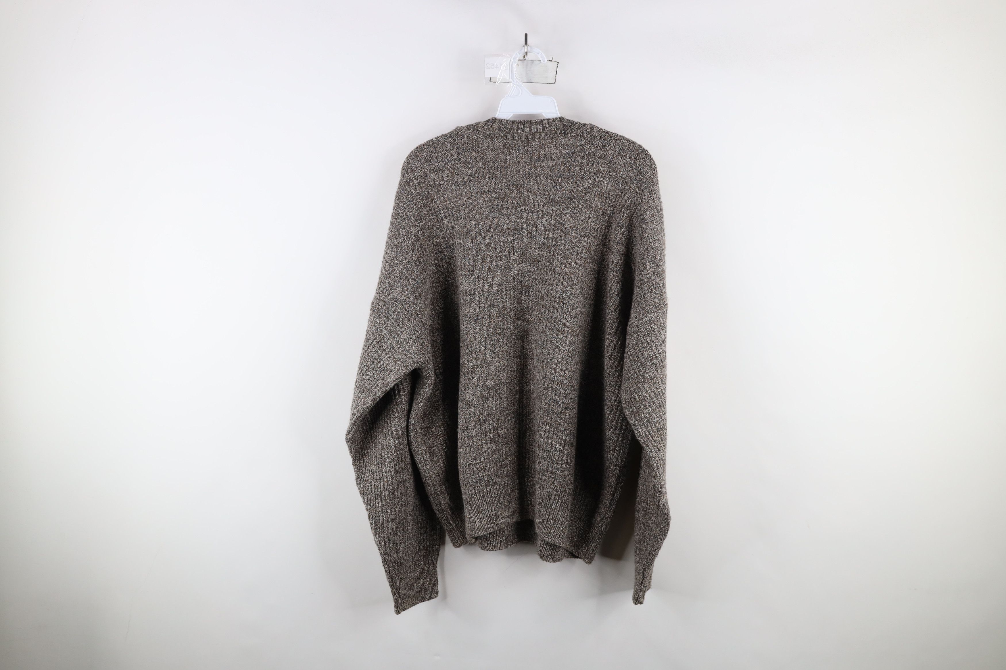 Vintage Vintage 90s Streetwear Ribbed Crewneck Sweater Brown USA Size US L / EU 52-54 / 3 - 7 Thumbnail
