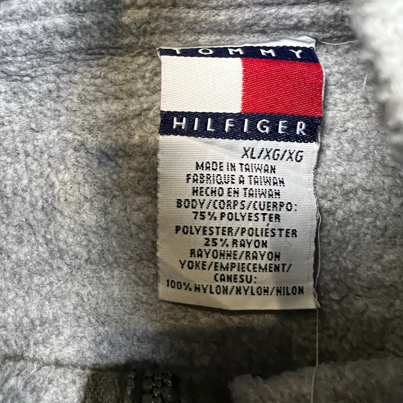 Tommy Hilfiger × Vintage Vintage 90s Tommy Hilfiger 1/4 Zip Fleece XL Tommy Flag Size US XL / EU 56 / 4 - 8 Thumbnail