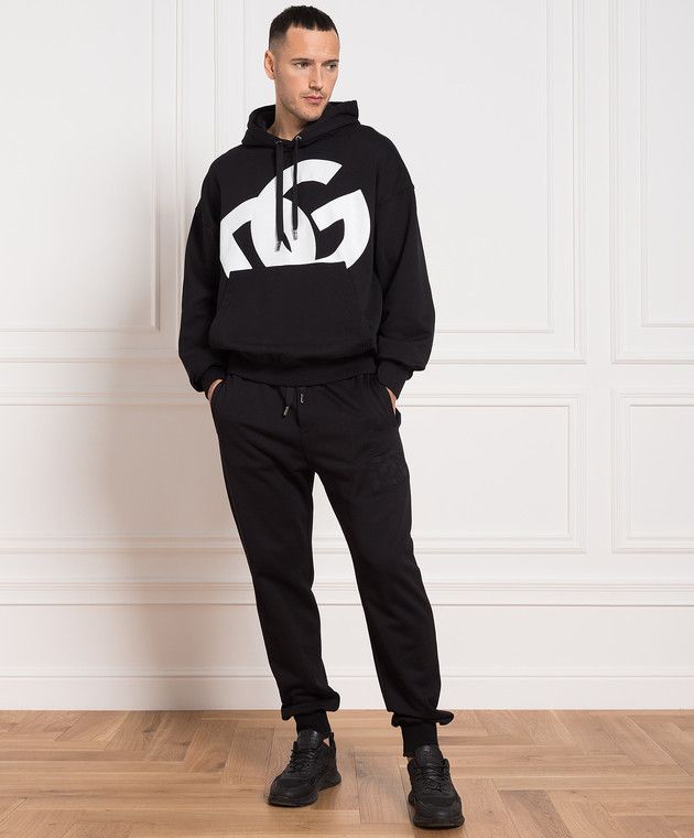 Dolce & Gabbana o1y0125 Embroidered Logo Jogger & Sweatpant in Black Size US 32 / EU 48 - 2 Thumbnail