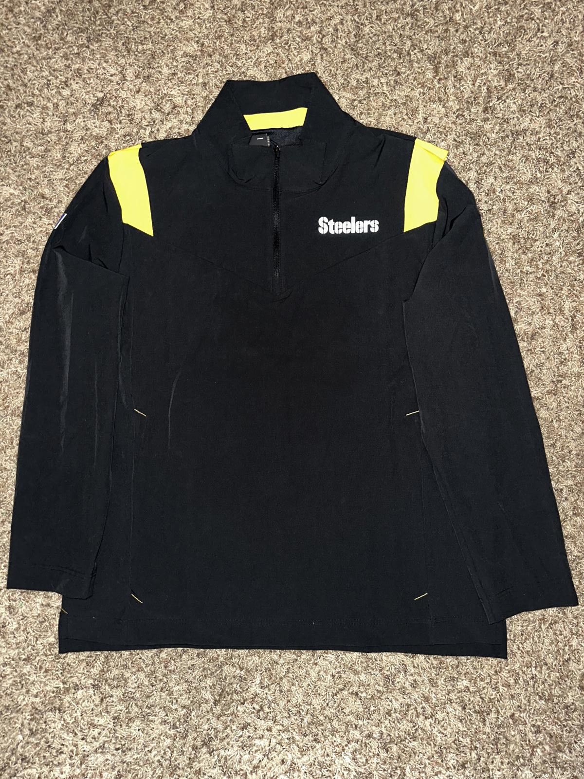 Nike Nike Men's Pittsburgh Steelers 2021 Sideline Coaches Repel Quarter-Zip Jacket Size US XL / EU 56 / 4 - 1 Thumbnail