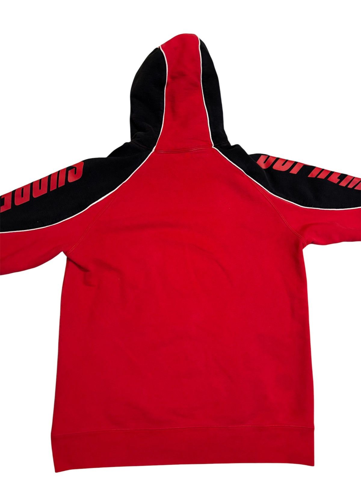 Supreme Supreme Red Black Sleeve Logo Hoodie Size US M / EU 48-50 / 2 - 9 Thumbnail