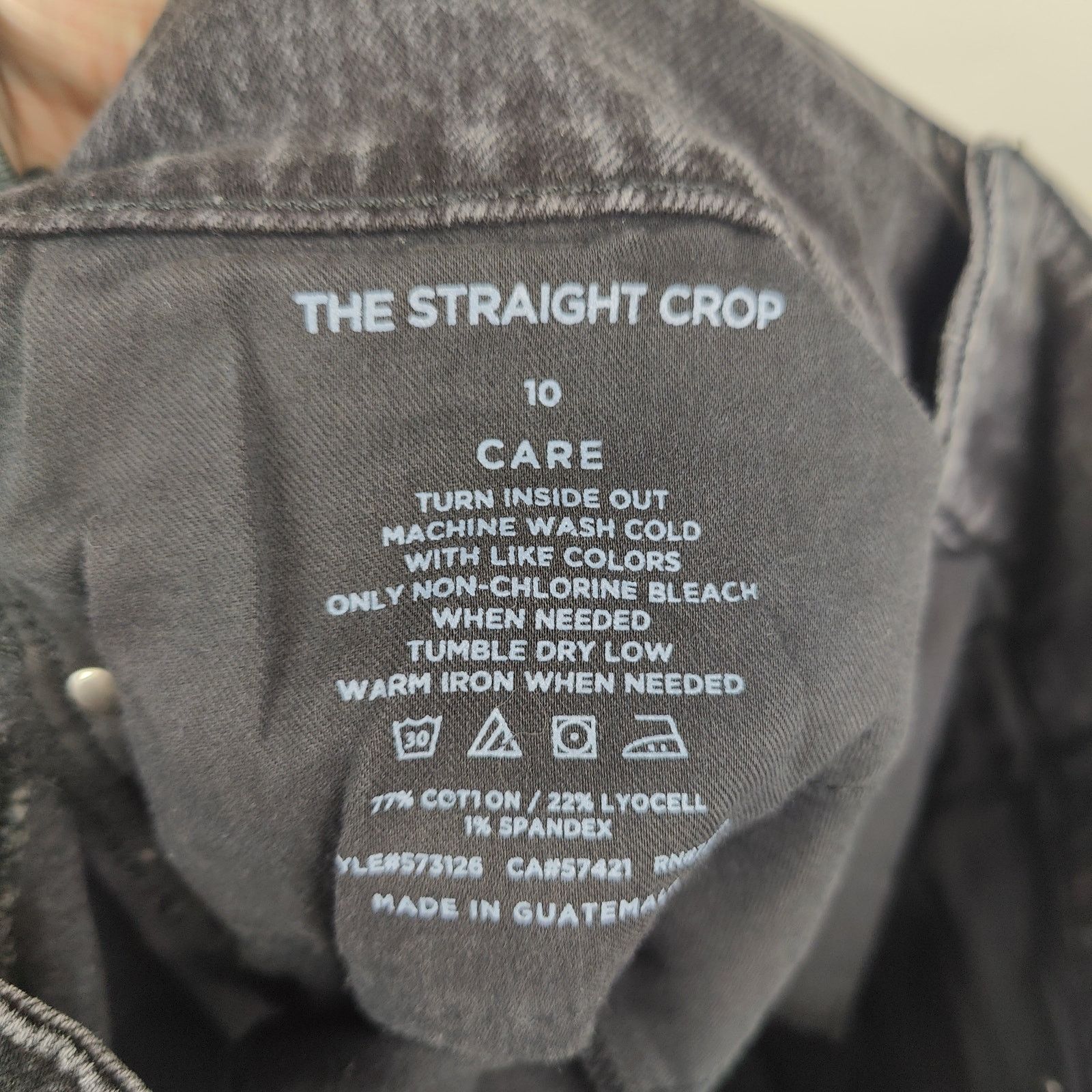 Ann Taylor Ann Taylor The Straight Crop Jeans Womens 10 Black Wash Size 32" / US 10 / IT 46 - 7 Thumbnail