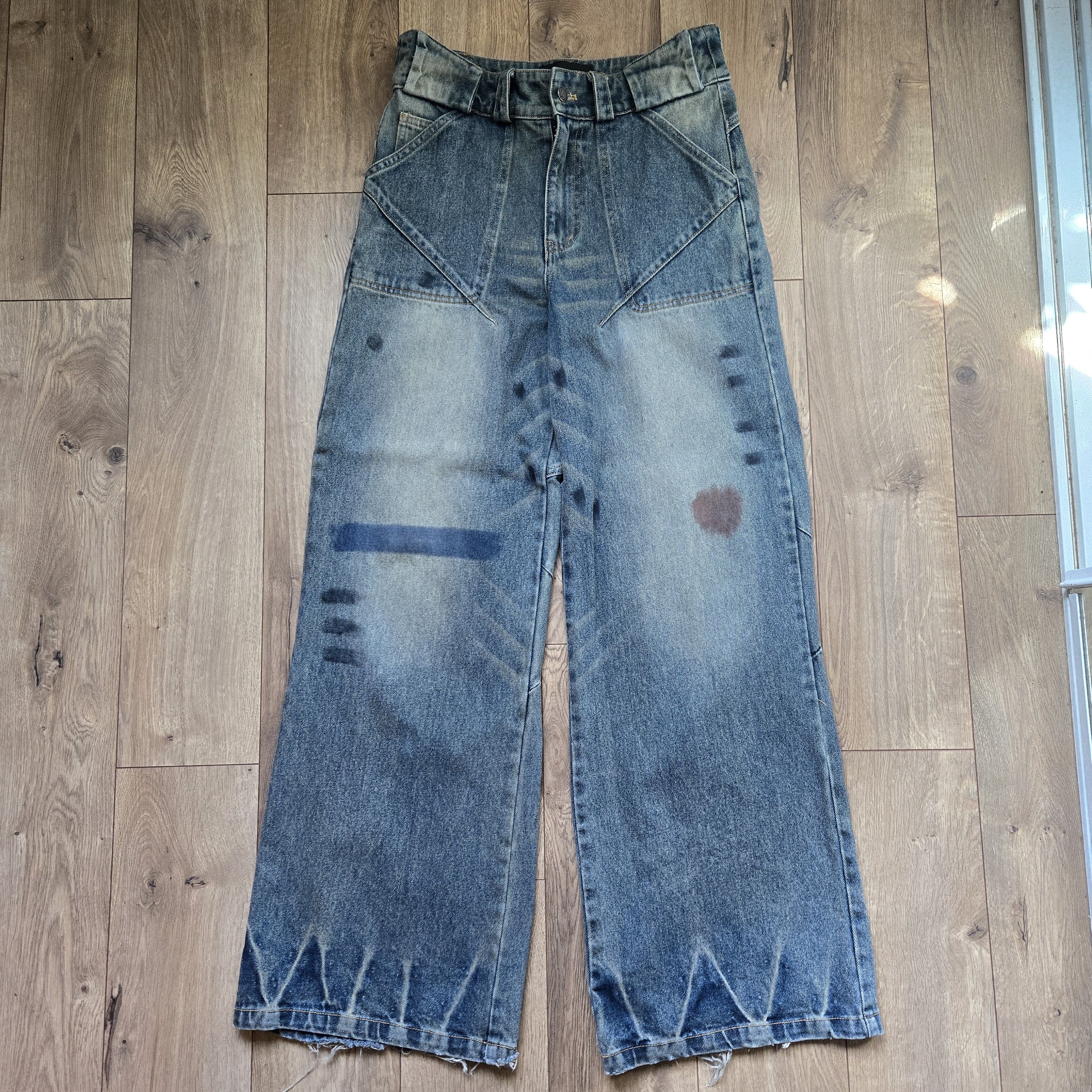 No Faith Studios No Faith Studios Basic Flared Denim Jeans Small Destroyed Size US 30 / EU 46 - 1 Thumbnail