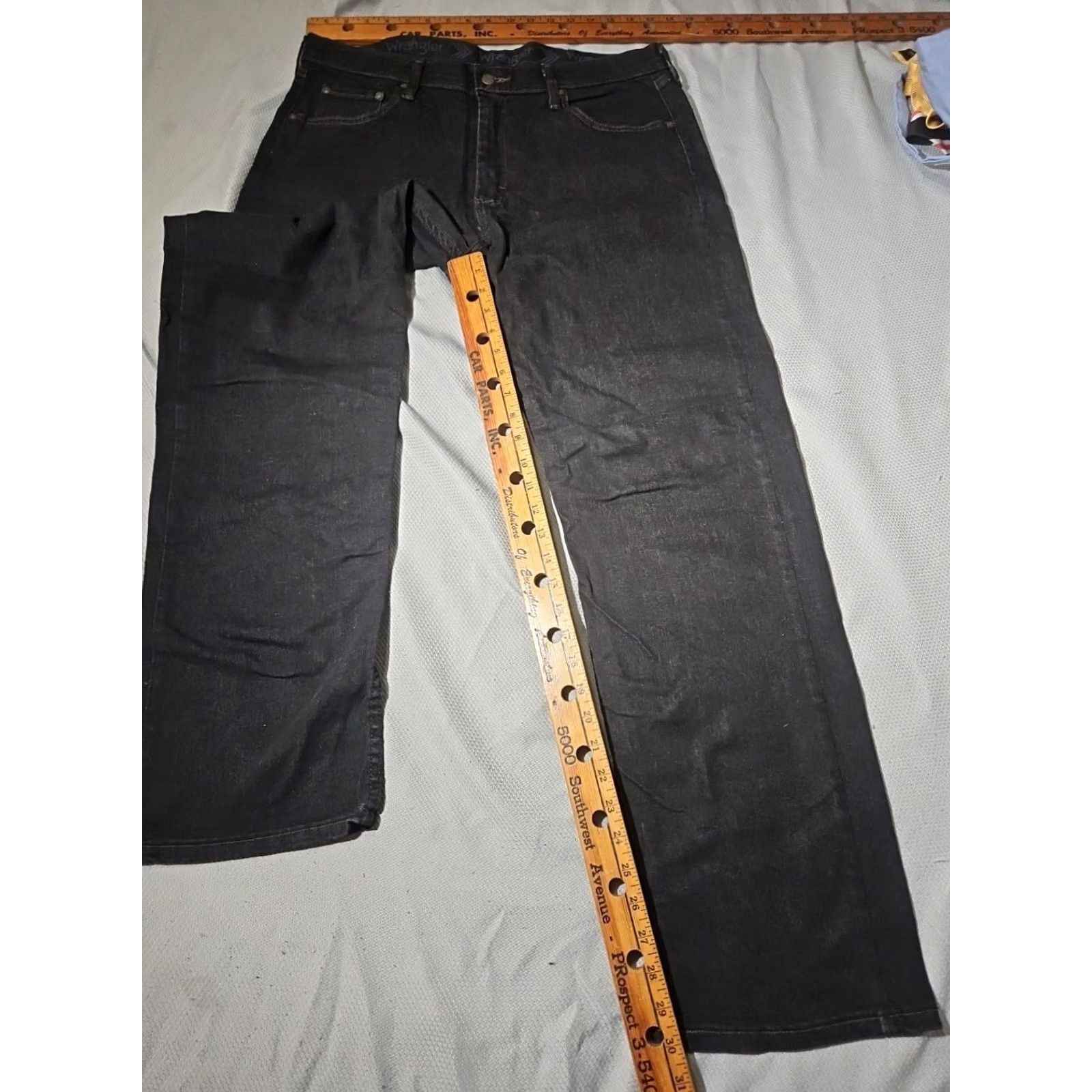 Wrangler Wrangler Jeans Mens 34x32 Black Denim Western Cowboy Straight Casual Pants Shirt? Size US 34 / EU 50 - 7 Thumbnail