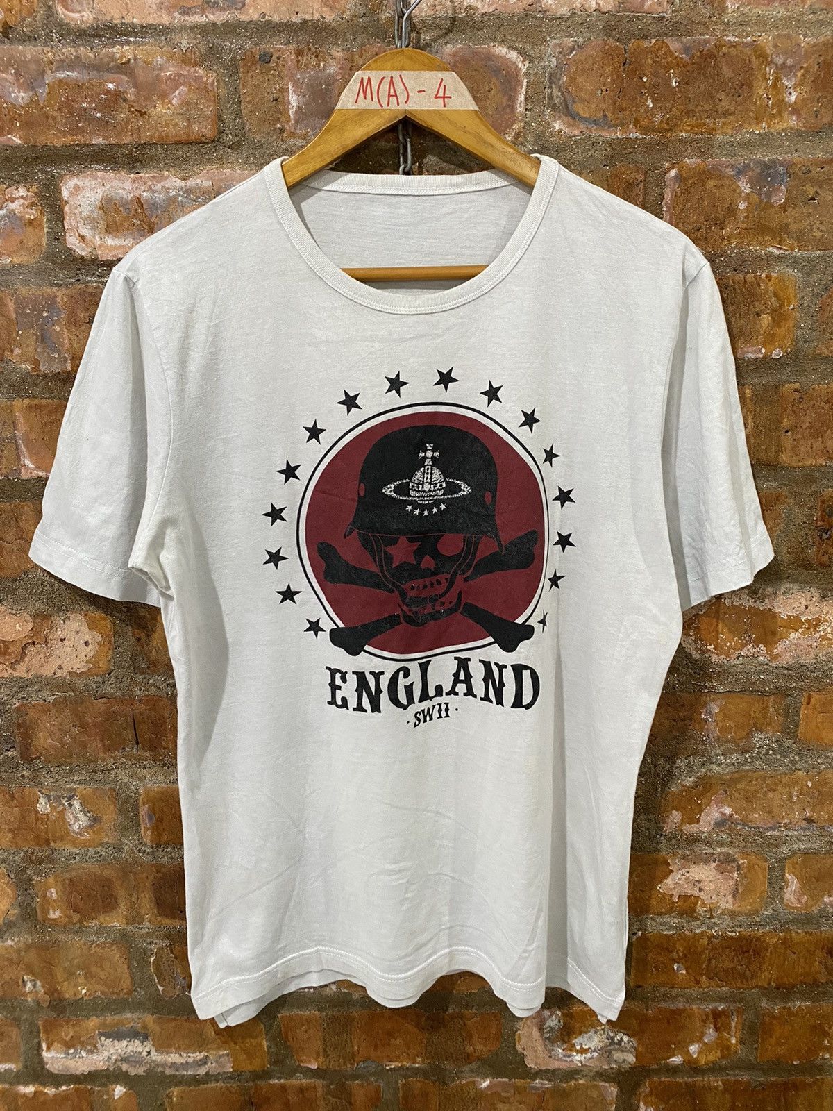Vivienne Westwood AW13 Orb logo Cross Bone Skull England UK tee Size US L / EU 52-54 / 3 - 2 Thumbnail