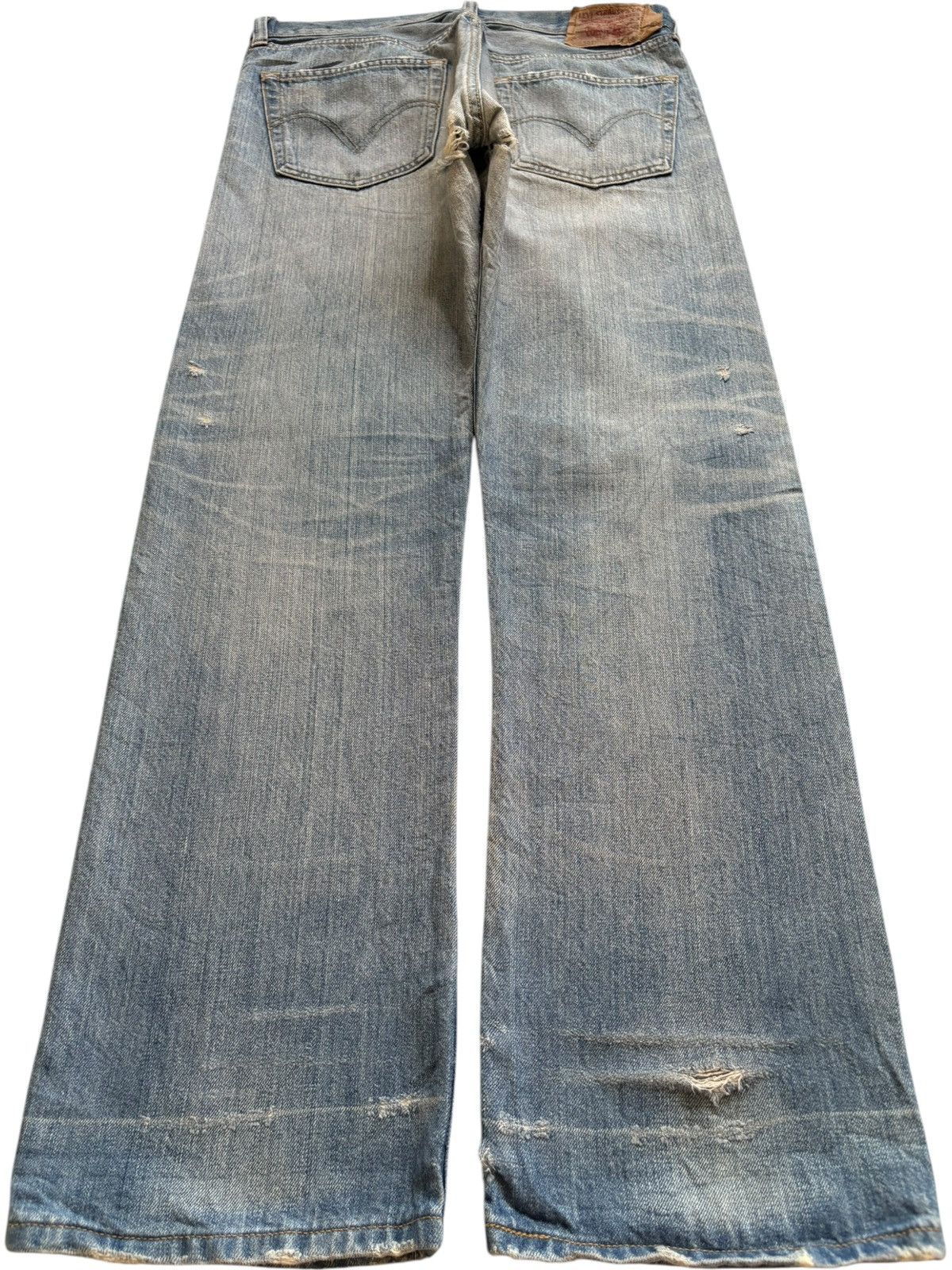 Levi's Vintage 90s Levis 501 Blue Wash Distressed Loose Baggy Jeans Size US 34 / EU 50 - 2 Thumbnail