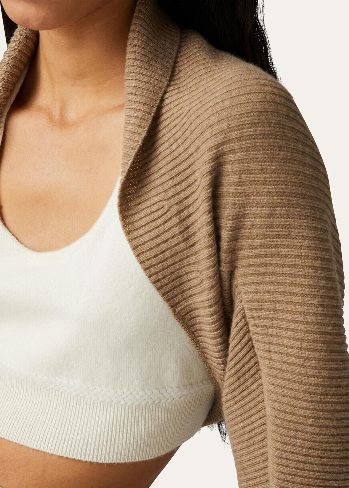 Loro Piana o1srvl11e1024 Cocooning Plain-Knit Shrug in Brown Size XL / US 12-14 / IT 48-50 - 5 Thumbnail