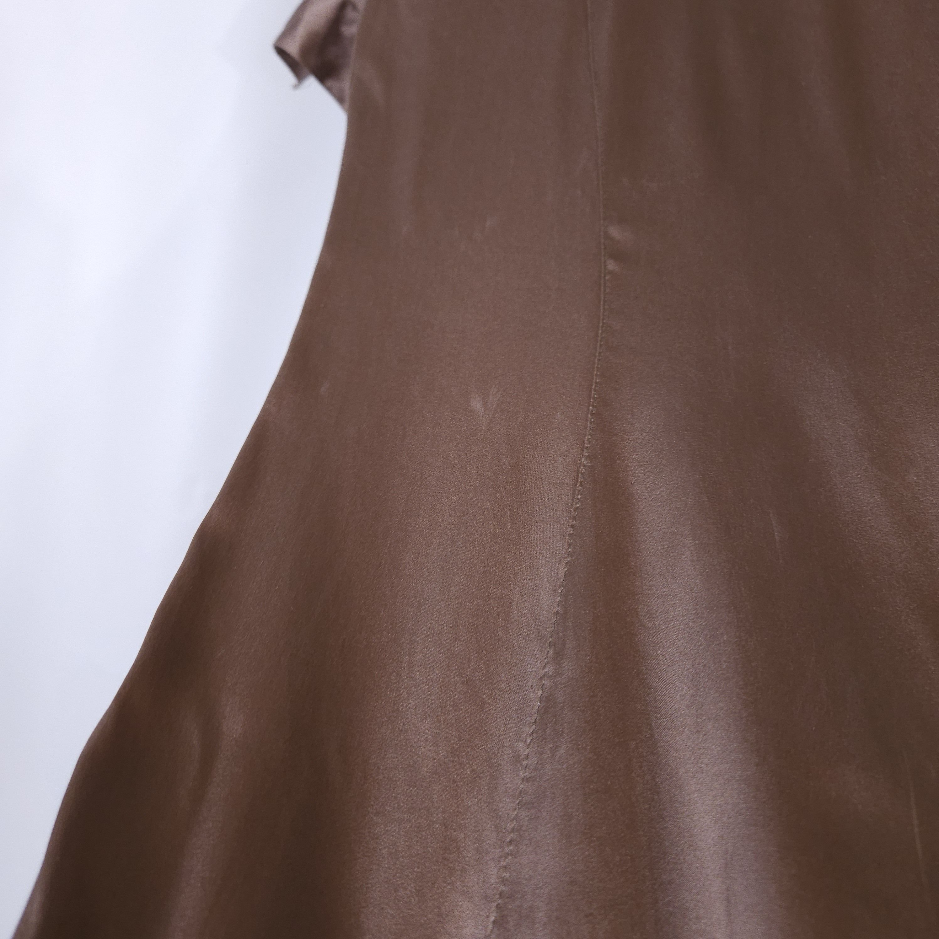 Just Cavalli Just Cavalli Silk Shirt Dress Satin Ruffle Stretch Midi 40/S Size S / US 4 / IT 40 - 8 Thumbnail