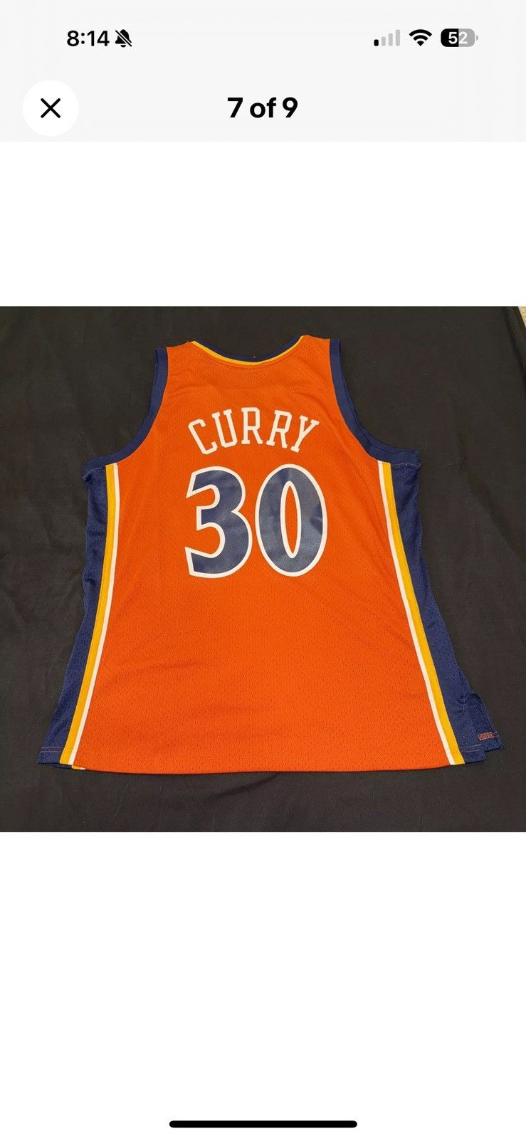 Mitchell & Ness Mitchell & Ness Stephen Curry Warriors Orange Jersey Men XL Size US XL / EU 56 / 4 - 7 Thumbnail