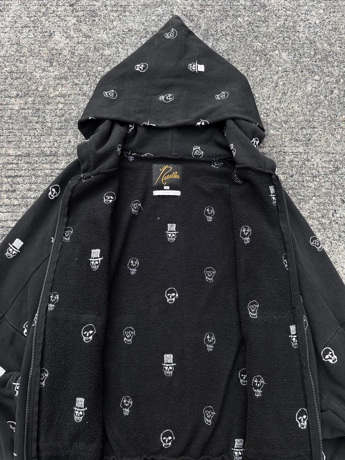 Needles × Number (N)ine Number(N)ine x Needles Skull Embroidered Zip Up Hoodie Size US S / EU 44-46 / 1 - 12 Thumbnail