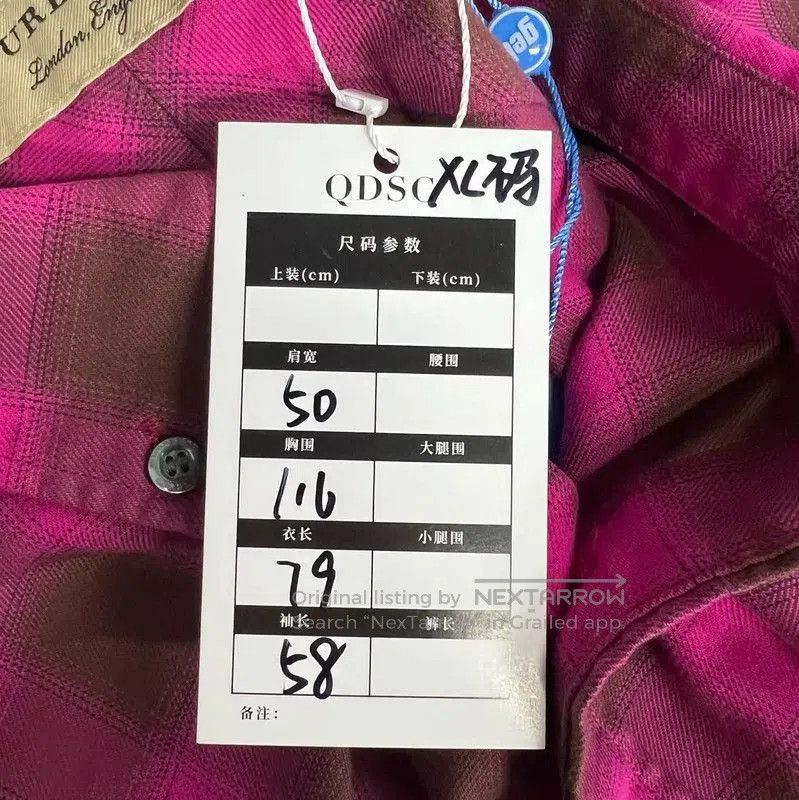 Burberry Burberry Pink Checkered Cotton Shirt. Size XL / US 12-14 / IT 48-50 - 6 Thumbnail