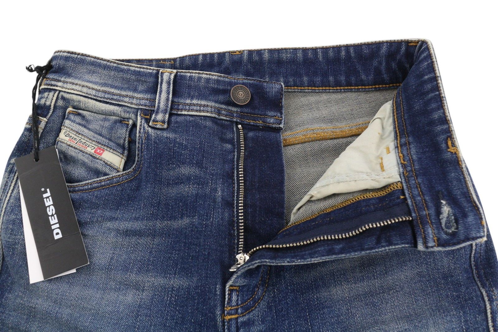 Diesel D-SLANDY-HIGH-Z 09C20 W26/L32 Skinny Blue Jeans 40683 Size 26" / US 2 / IT 38 - 4 Thumbnail