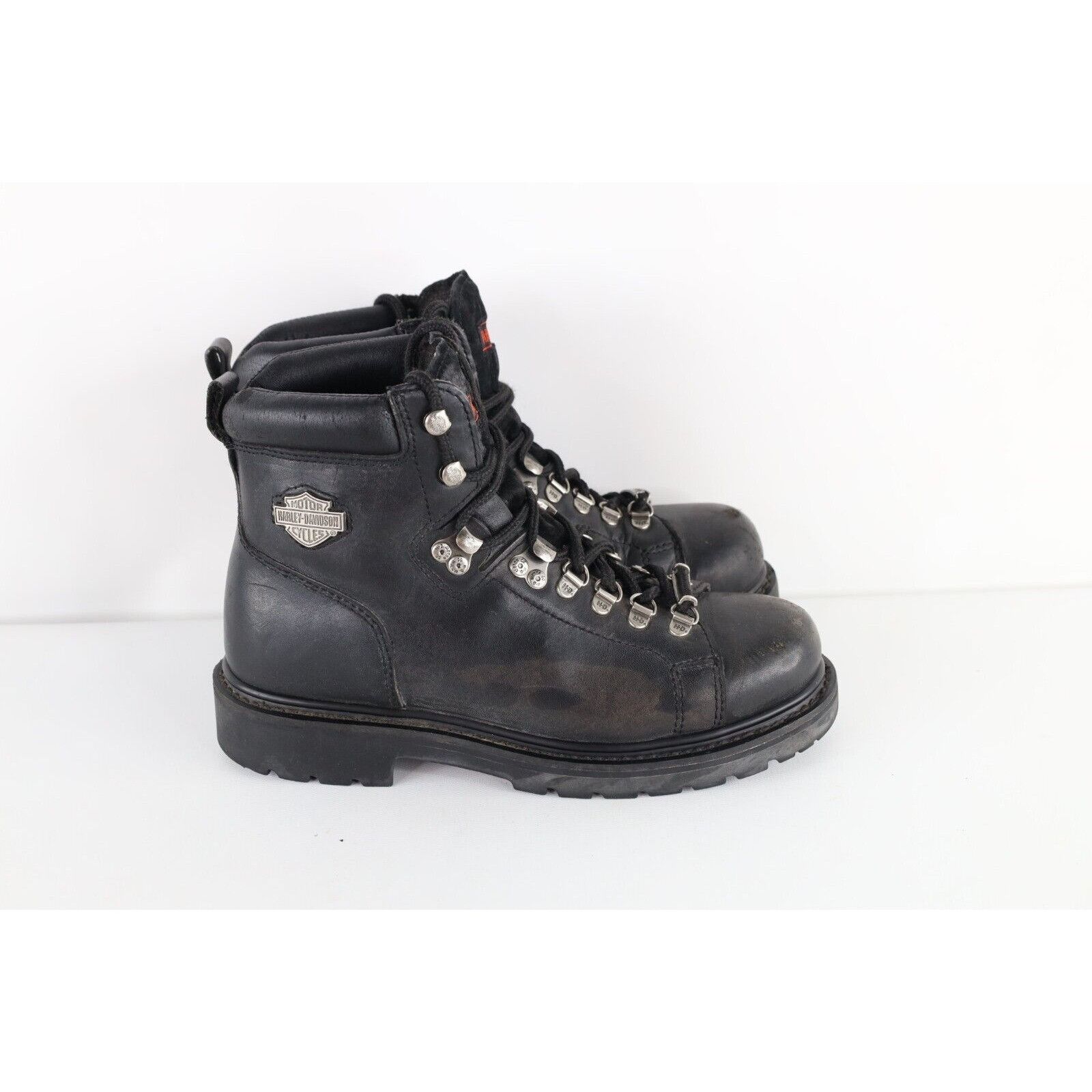 Harley Davidson × Vintage Vintage 90s Harley Davidson Distressed Leather Boots Size US 8 / IT 38 - 6 Thumbnail