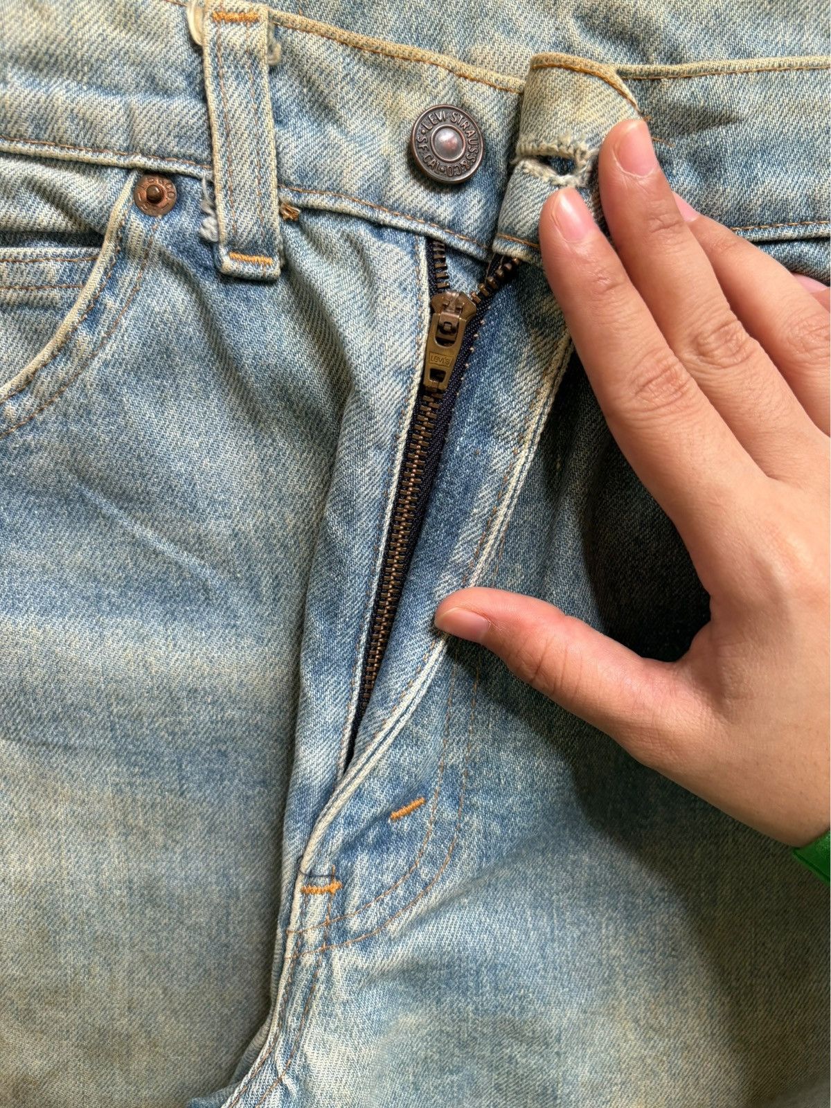 Levi's × Levi's Vintage Clothing Vintage 80s Levis 503 Orange Tab Rusty Mud Wash Jeans Size US 28 / EU 44 - 3 Thumbnail