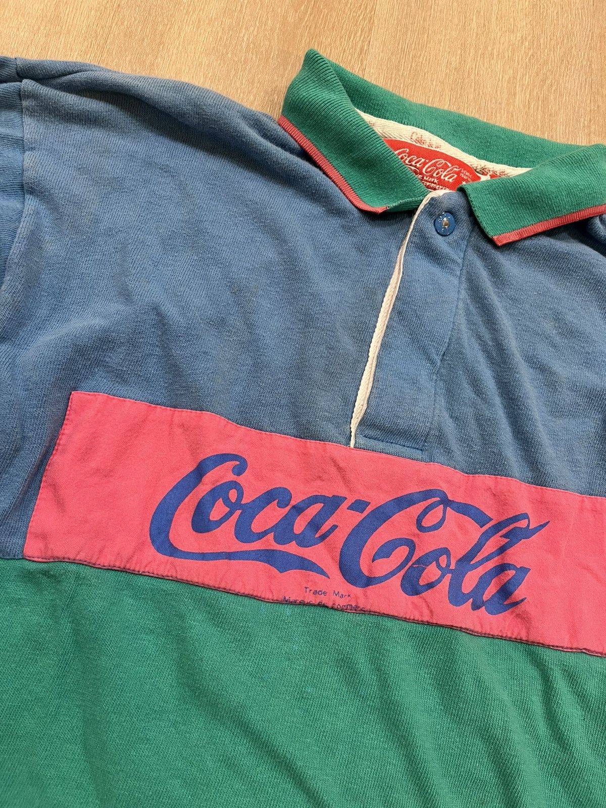 Vintage Vintage Coca-Cola Rugby Long Sleeve Size US S / EU 44-46 / 1 - 1 Thumbnail