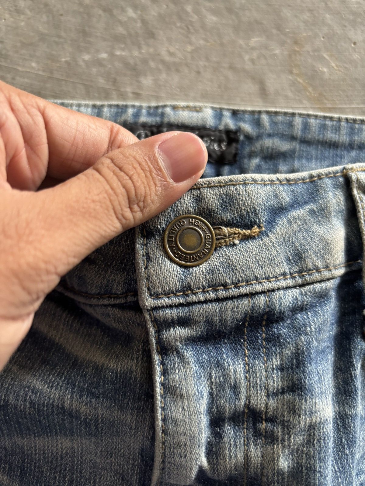If Six Was Nine Flared glitter whiskered honeycomb fade style japanese denim Size US 30 / EU 46 - 3 Thumbnail