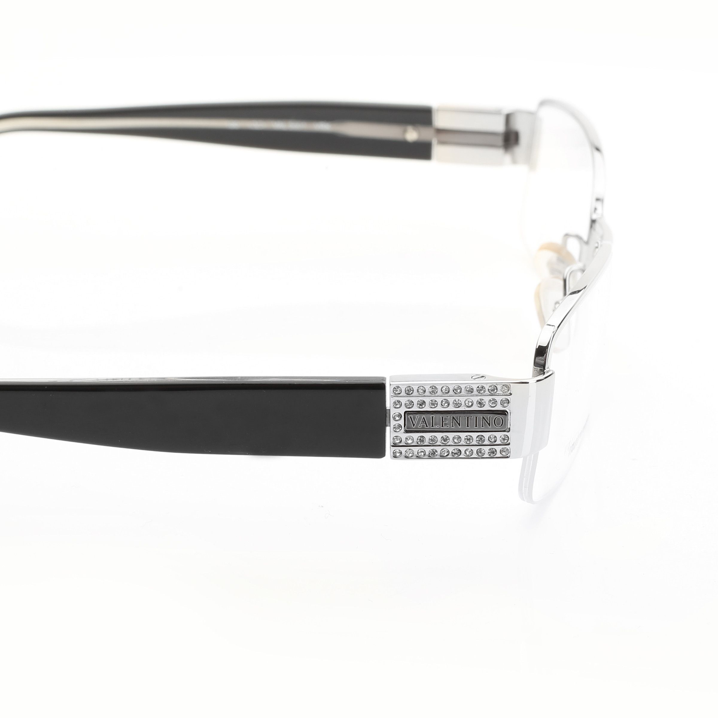 Valentino Valentino '90s Black Half-Rim Crystals Glasses Size ONE SIZE - 2 Thumbnail