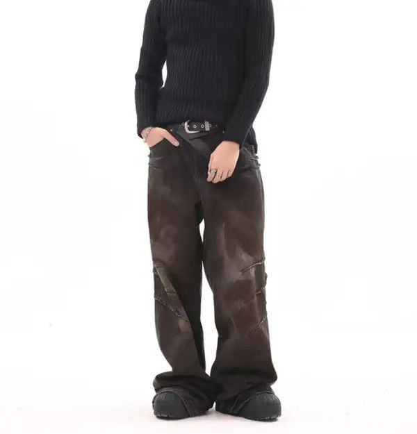 Vintage VIBE Wasteland style wrinkled vintage washed baggy jeans Size US 34 / EU 50 - 5 Thumbnail