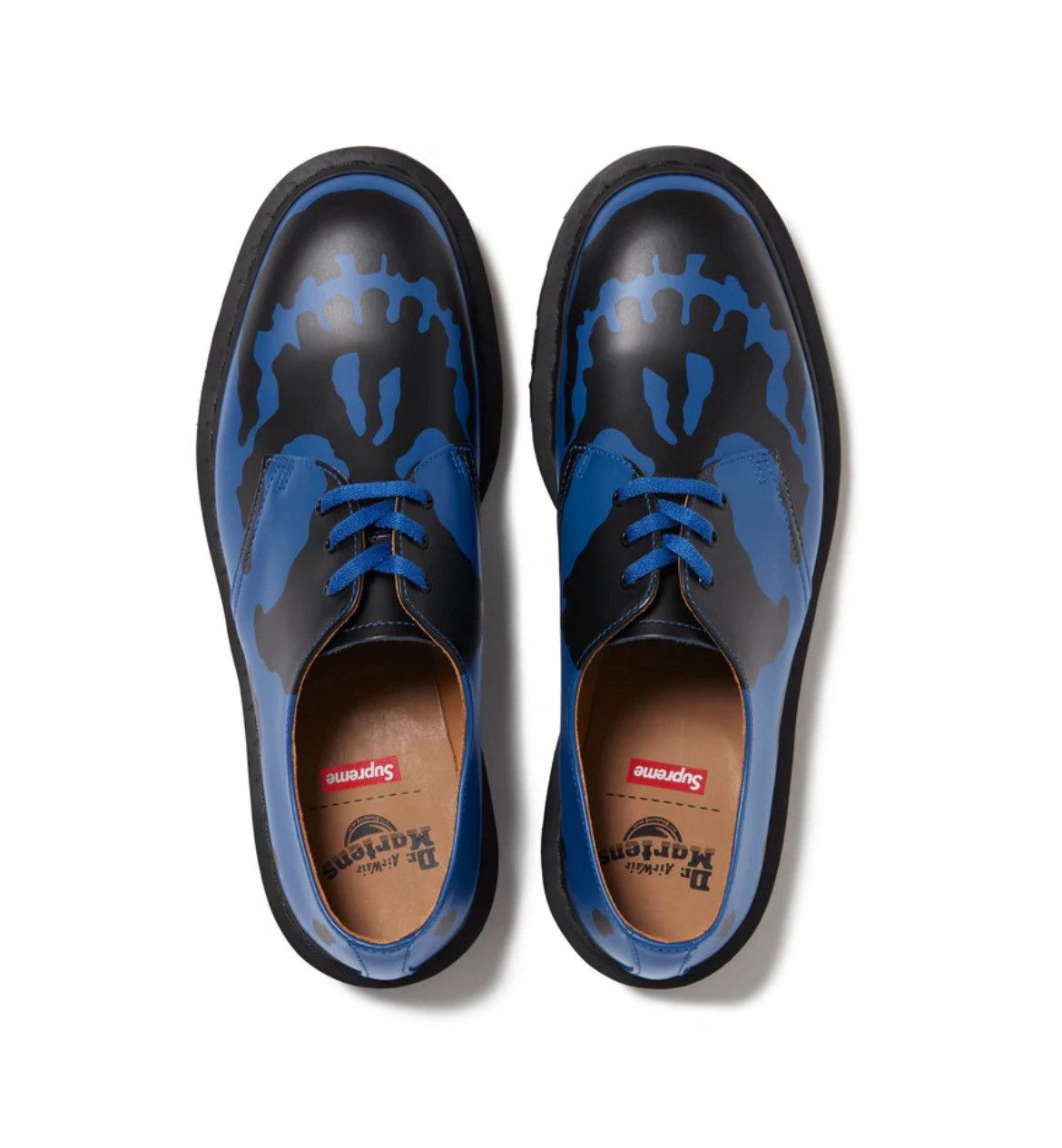 Dr. Martens × Supreme Supreme Dr Martens 1461 3-Eye Shoe Blue Skull Size US 9 / EU 42 - 2 Thumbnail