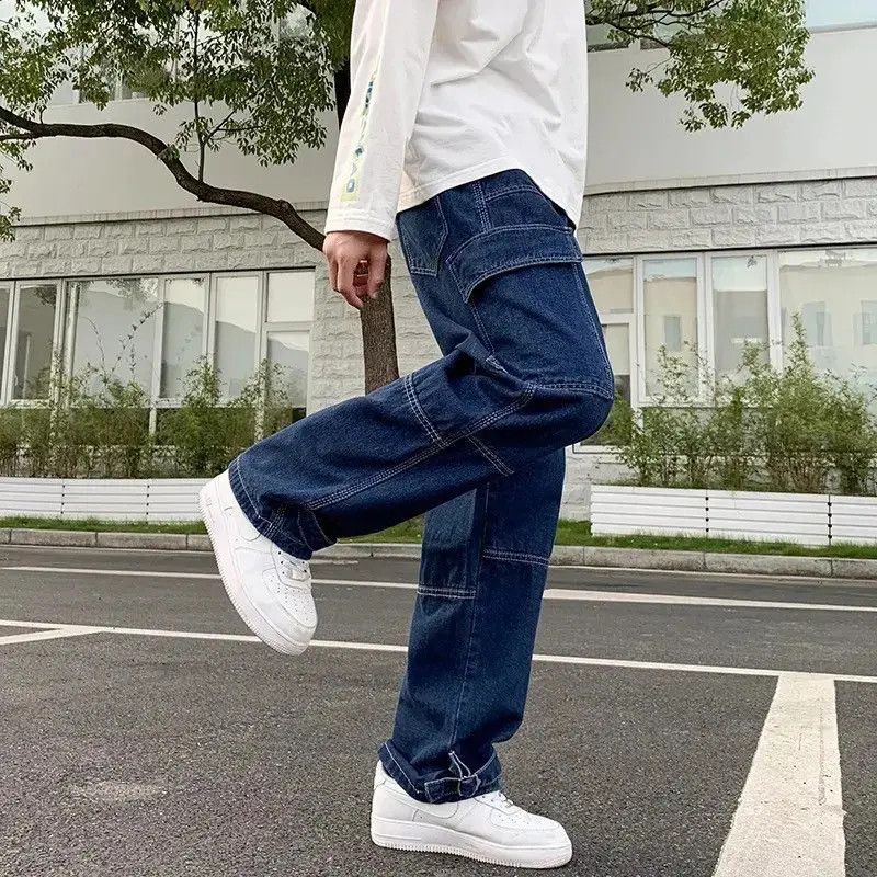 Japanese Brand × Jean Skateboard Baggy Carpenter Denim Jeans Cargo y2k Size US 34 / EU 50 - 2 Thumbnail
