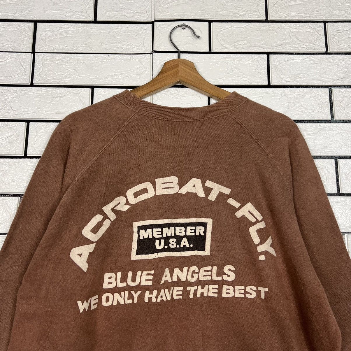 Vintage ACROBAT-FLY Blue Angels Member USA Sweatshirt #4203-C192 Size US M / EU 48-50 / 2 - 2 Thumbnail