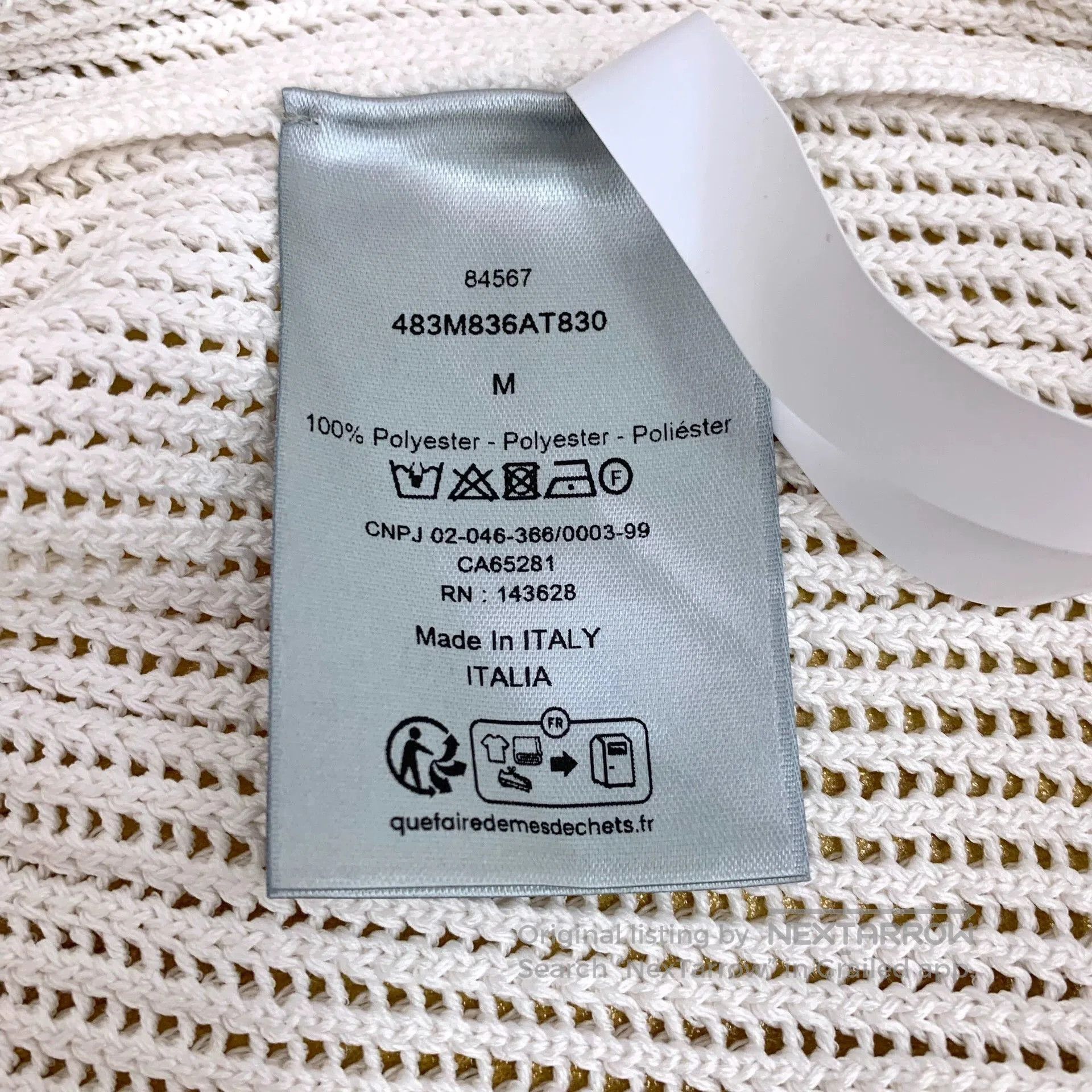 Dior Dior Grey Cutout Knit Short Sleeve Polo. Size US M / EU 48-50 / 2 - 7 Thumbnail