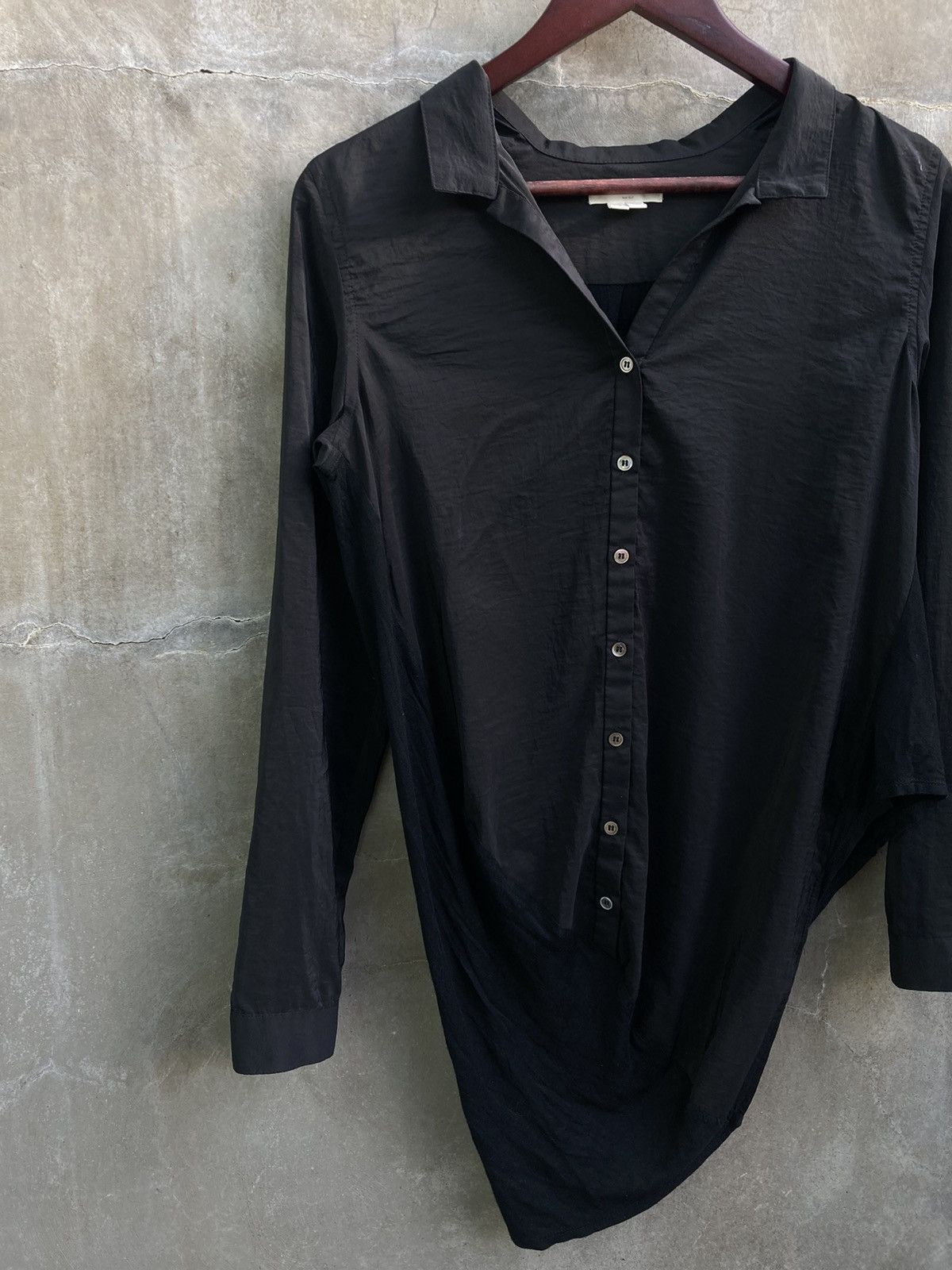 Helmut Lang Asymmetrical Buttoned Mini Dress / Shirt Size S / US 4 / IT 40 - 2 Thumbnail
