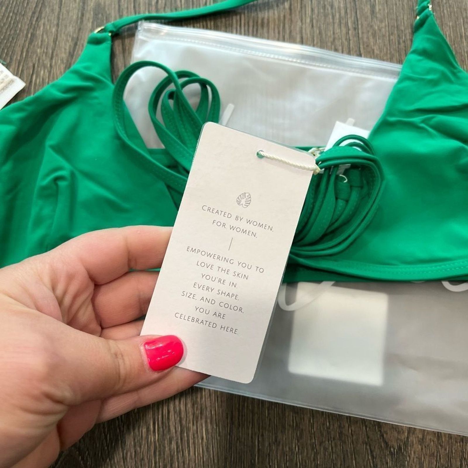 Vintage NWT Toluca Amina Bikini Top Waist Wrap Triangle Lush Sz M/L Size ONE SIZE - 6 Thumbnail