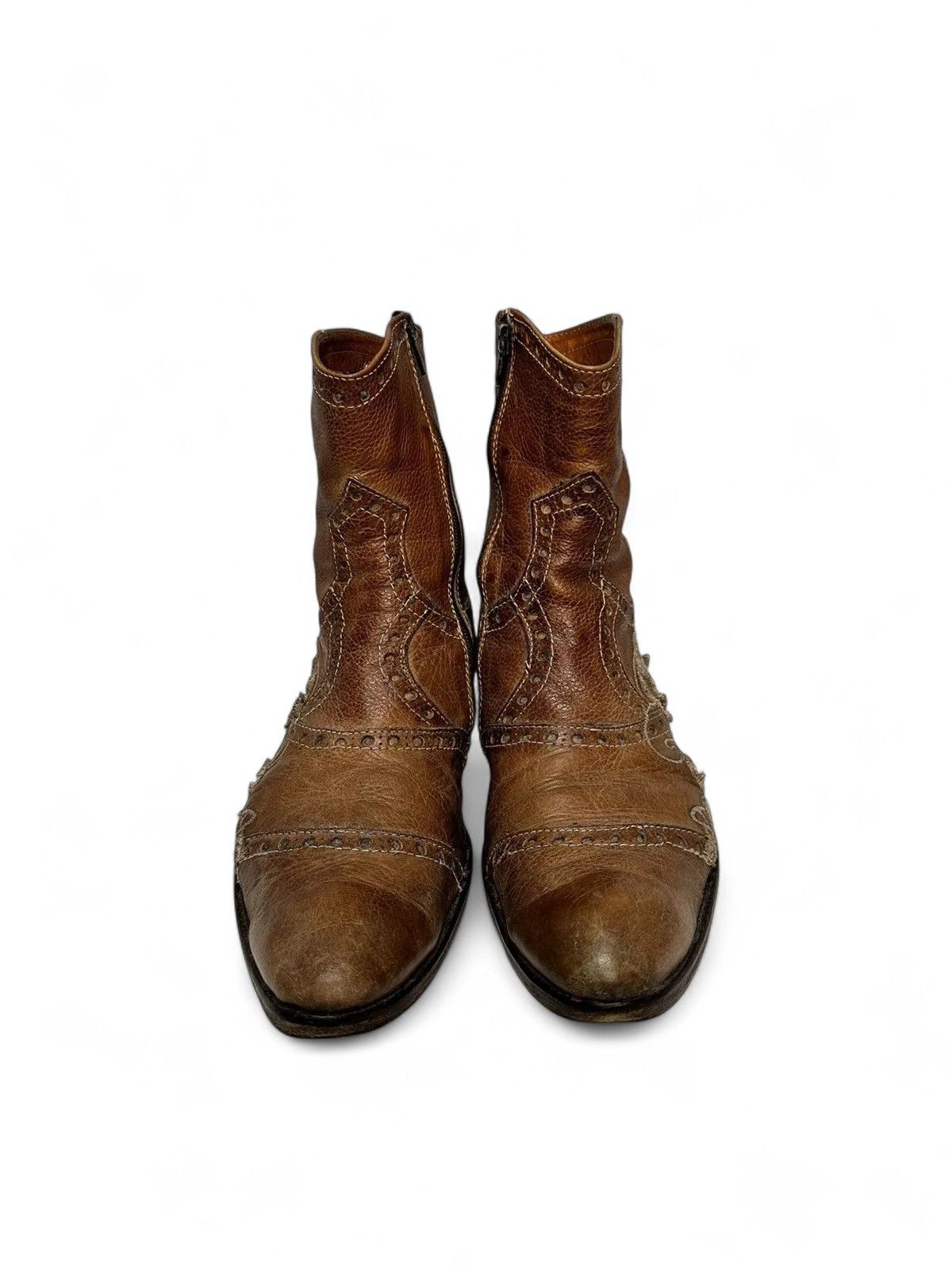 Western Rise Vintage U.S Navy Brown Leather Boots Military Workwear Style Size US 7 / EU 40 - 2 Thumbnail