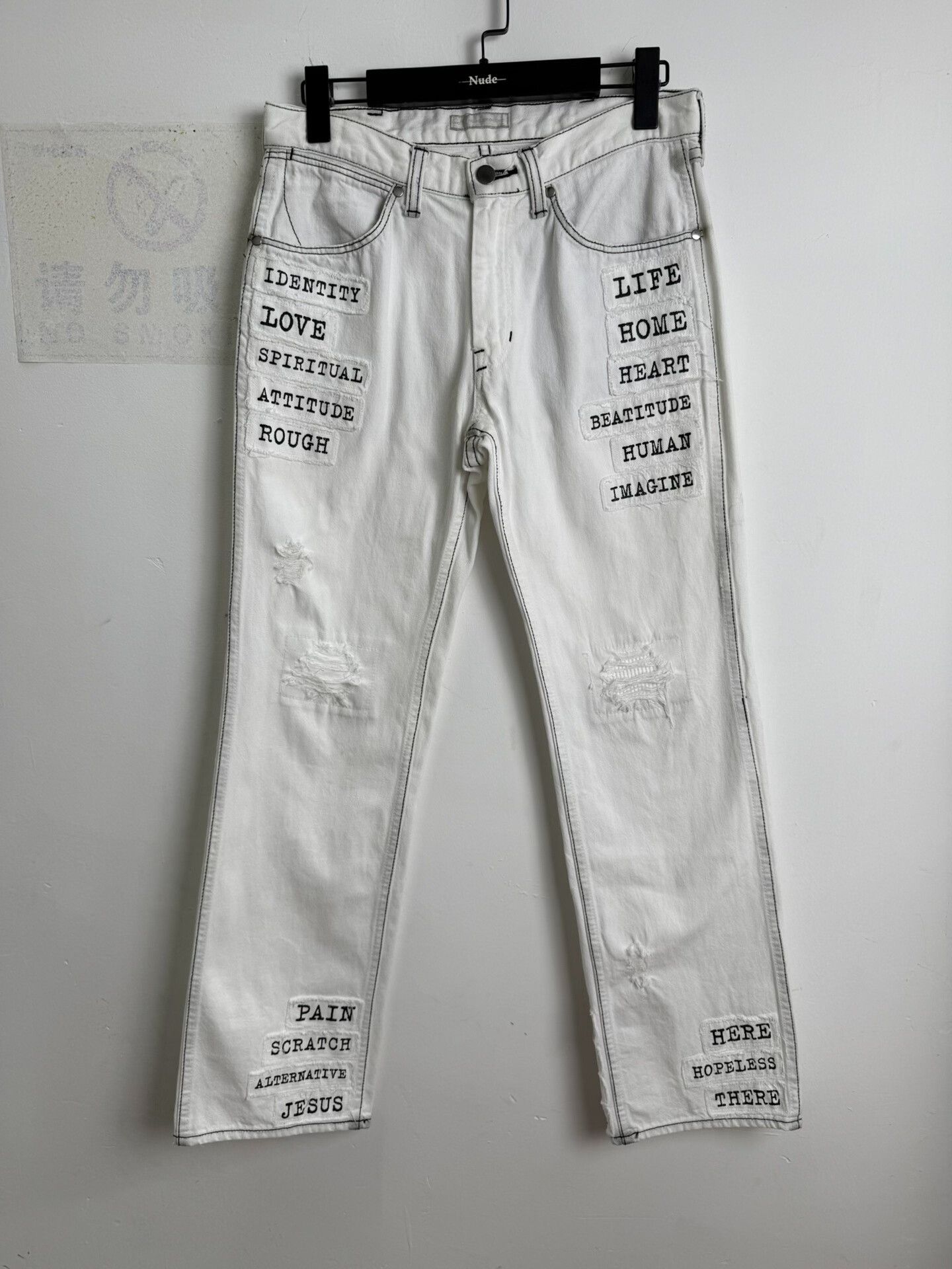 Comme des Garcons Number (n)ine 01SS Patchwork Denim Pants Size US 28 / EU 44 - 1 Thumbnail