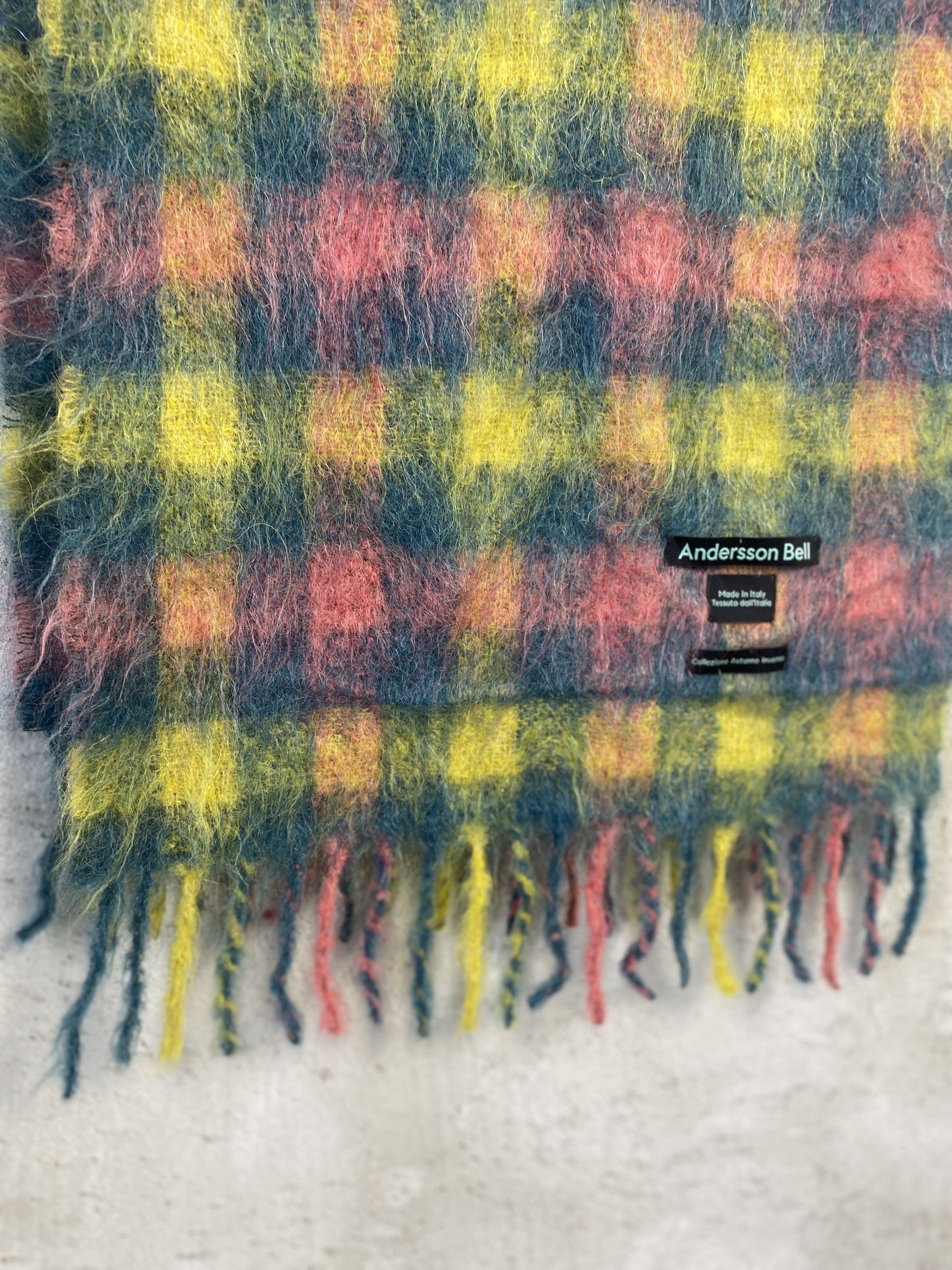Andersson Bell Andersson Bell wool alpaca Veneto Scarf check mohair Size ONE SIZE - 3 Thumbnail