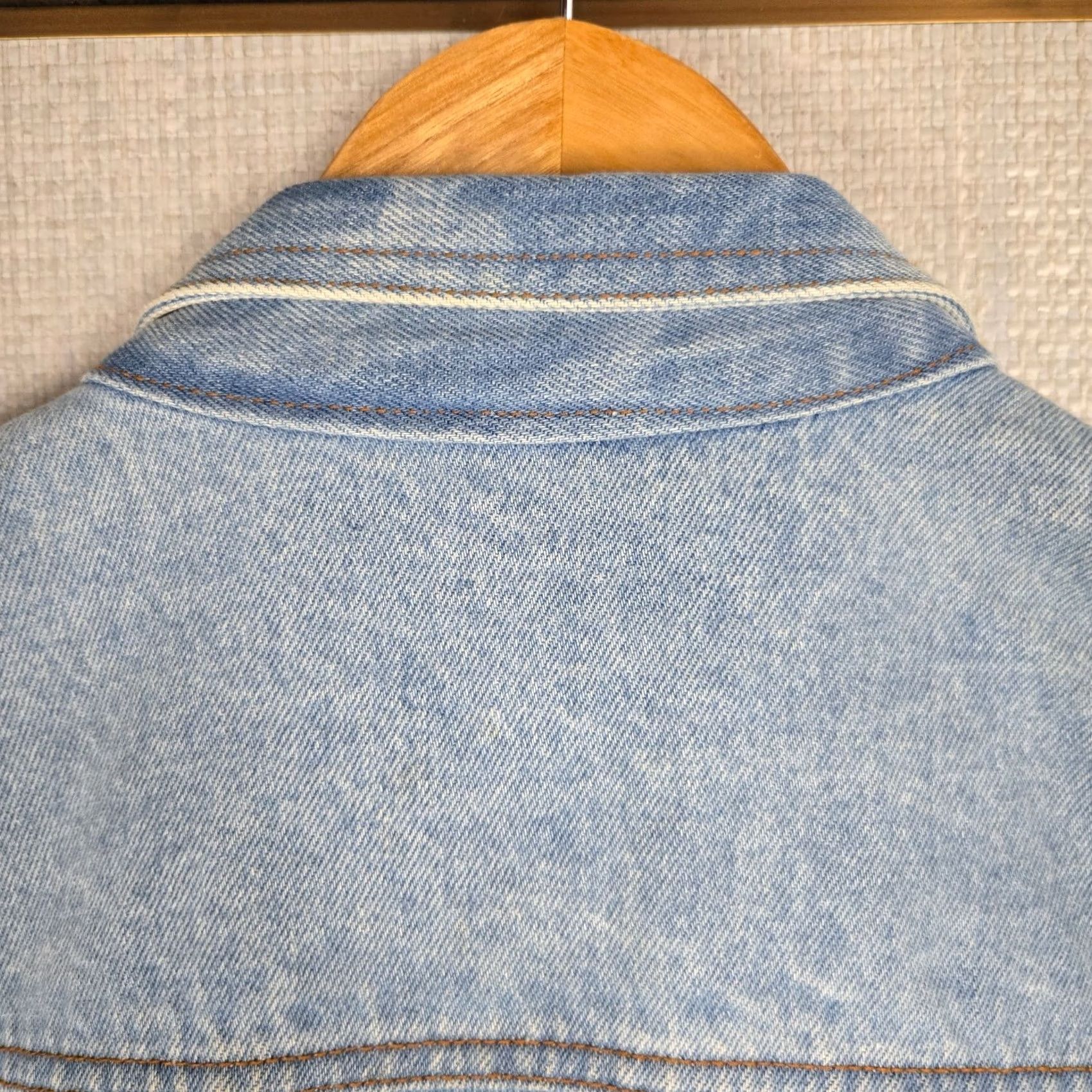 Denime SHOOTER VTG Mens Size Large Western Denim Leather Trucker Jacket Button Front Size US L / EU 52-54 / 3 - 6 Thumbnail