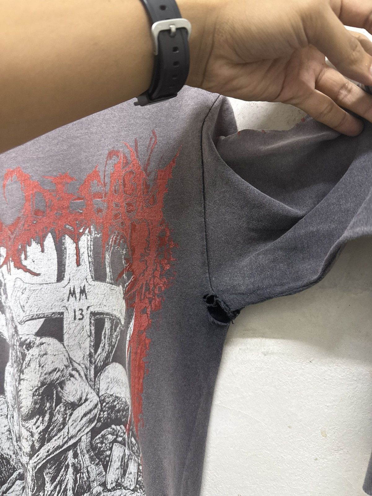 Band Tees Vintage Distressed Mortal Decay Metal Death Thrash Band Tees Size US S / EU 44-46 / 1 - 11 Thumbnail