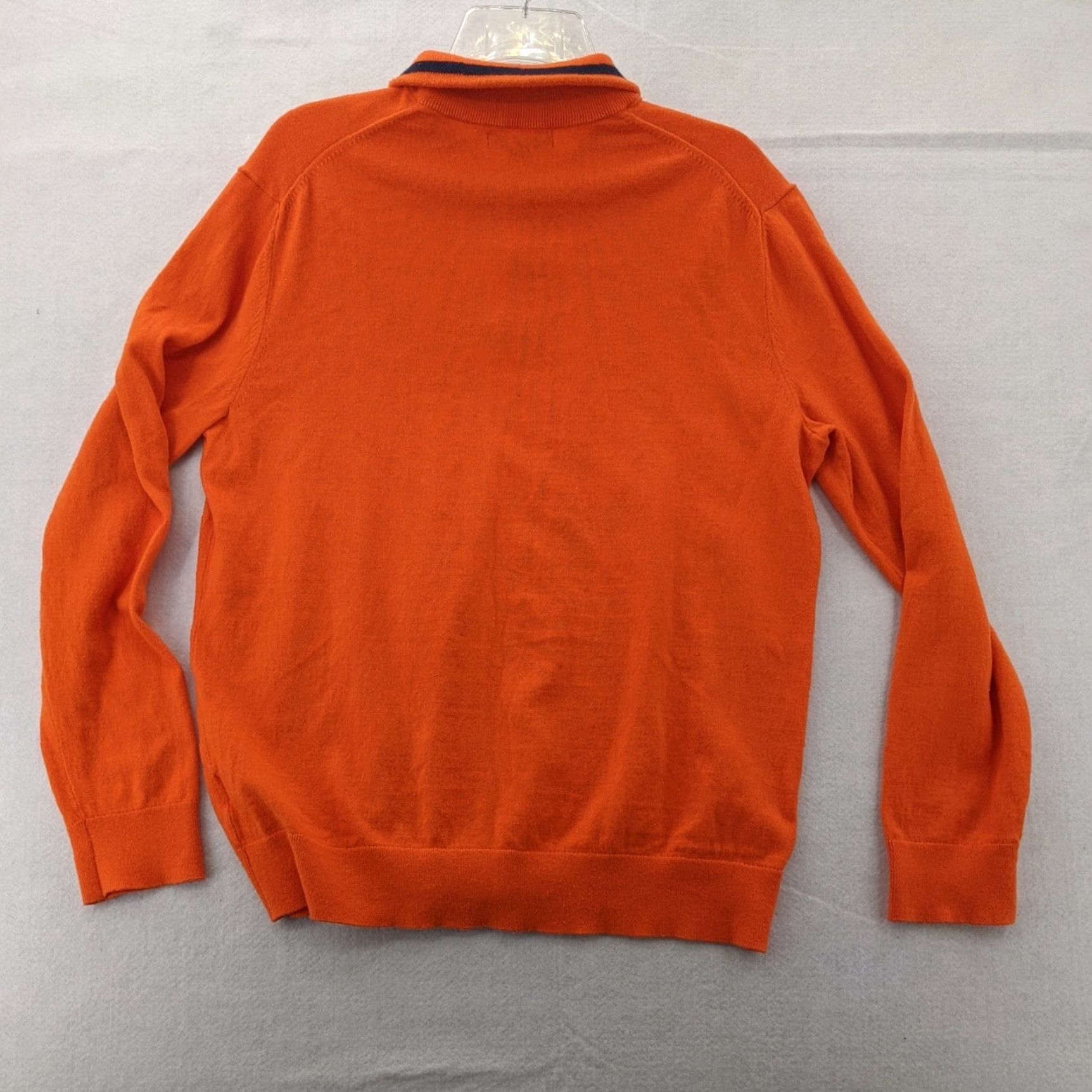 Banana Republic Banana Republic Sweater Mens Large 1/4 Zip Cotton Cashmere Orange Pullover Contemporary Knit Mock Neck Casual Size US L / EU 52-54 / 3 - 2 Thumbnail