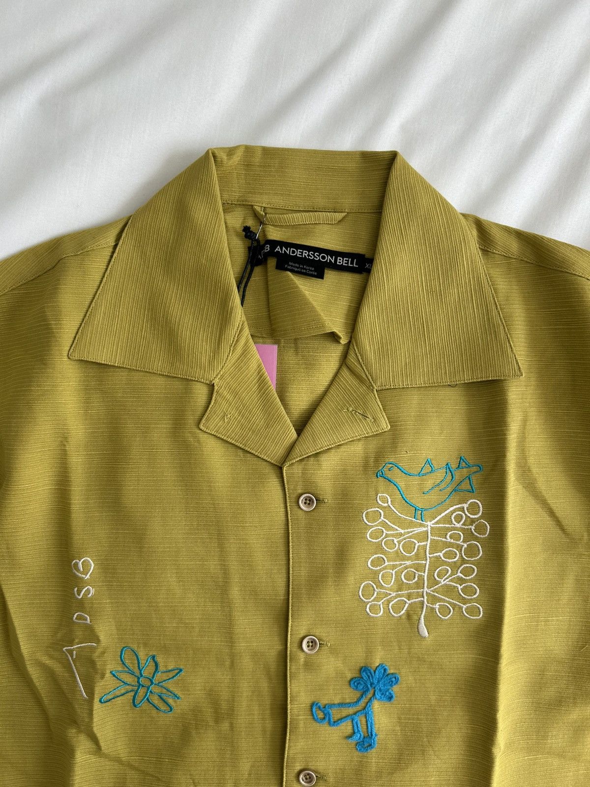 Andersson Bell Anderson Bell Yellow April Shirt Embroidered Open Colar Size US XL / EU 56 / 4 - 6 Thumbnail