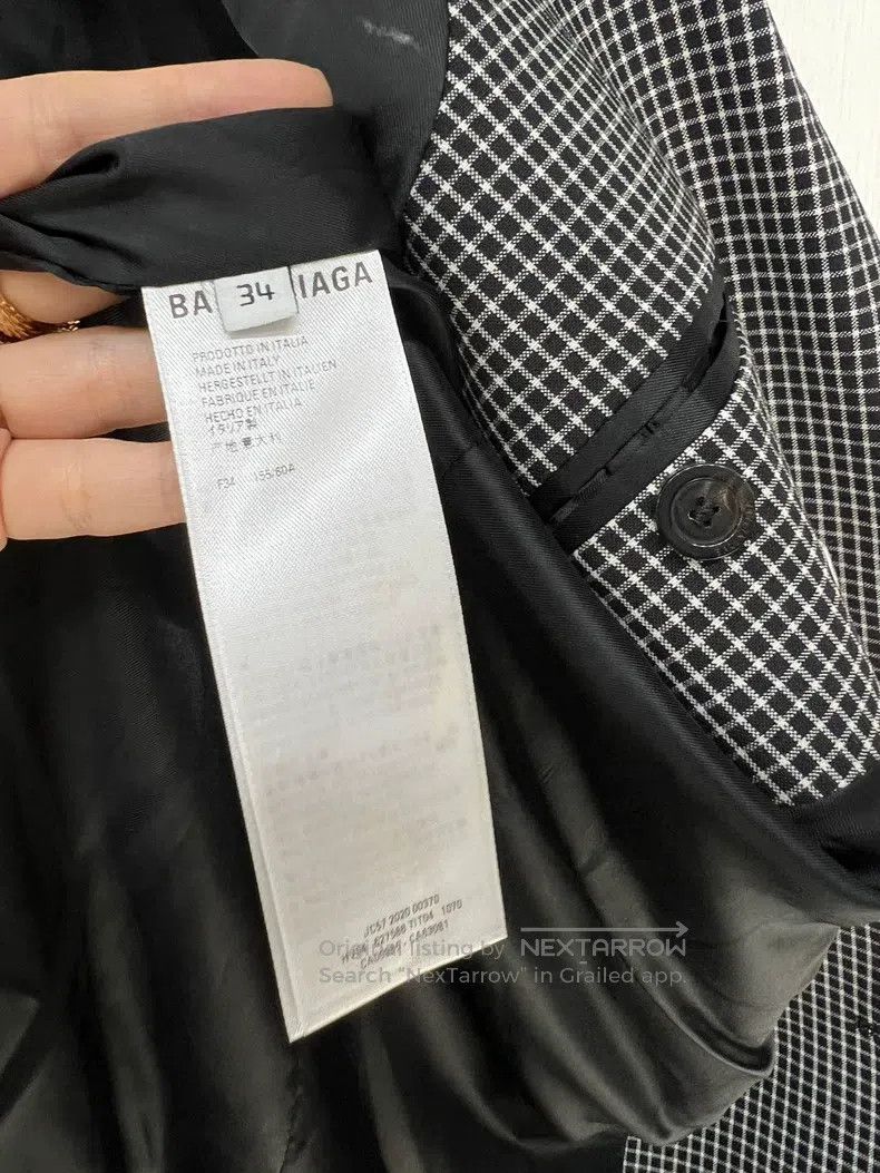 Balenciaga Balenciaga Houndstooth Letter Logo Blazer Jacket Size XXS / US 00 / IT 34 - 5 Thumbnail