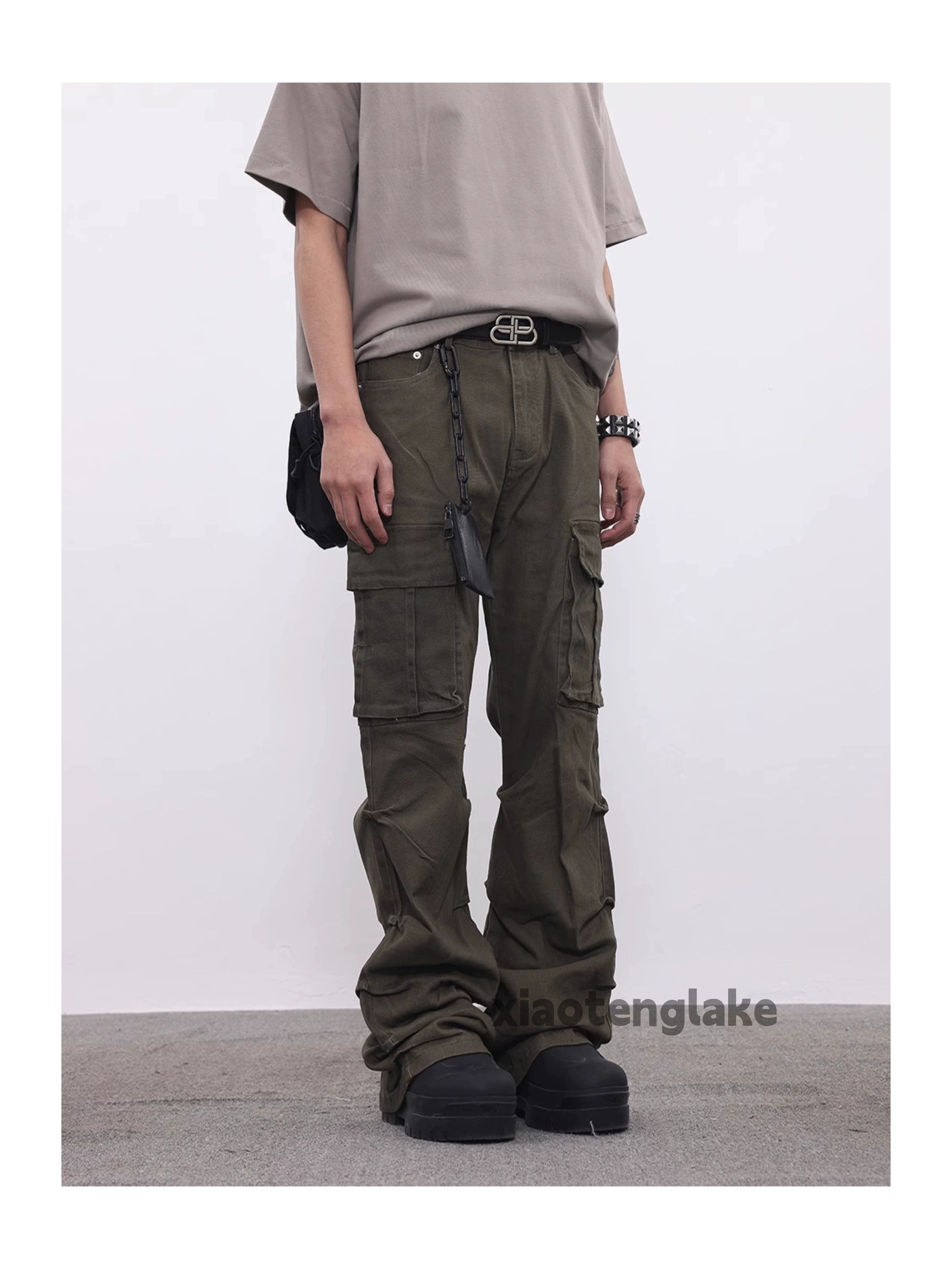 Designer × Japanese Brand × Vintage utility military outdoor punk flared pleated cargo pants Size US 32 / EU 48 - 7 Thumbnail