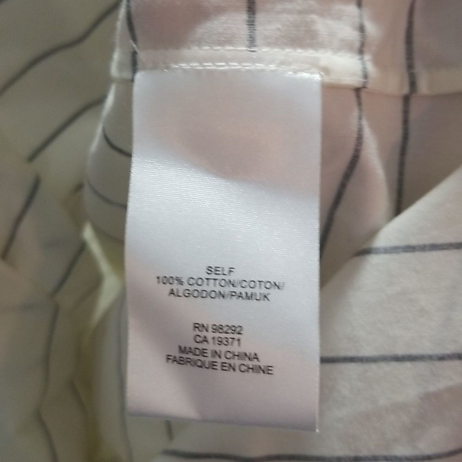 Tibi Tibi Ivory Striped Poplin Cotton Long Sleeve Blouse Size S / US 4 / IT 40 - 7 Thumbnail