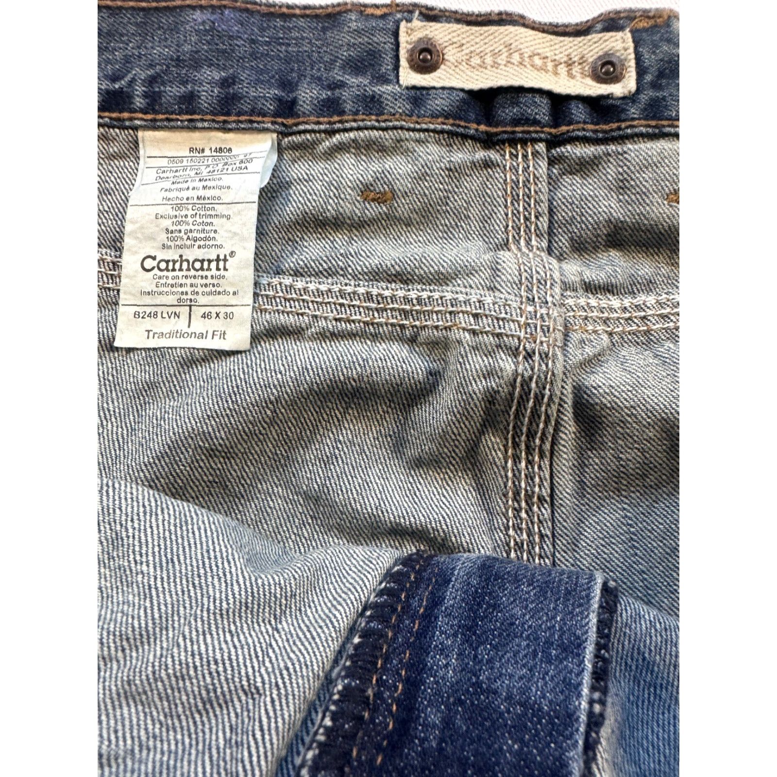 Carhartt Carhartt Jeans Mens 46X30 Traditional Fit B248 LVN Workwear Denim Bootcut 1787 Size US 30 / EU 46 - 2 Thumbnail